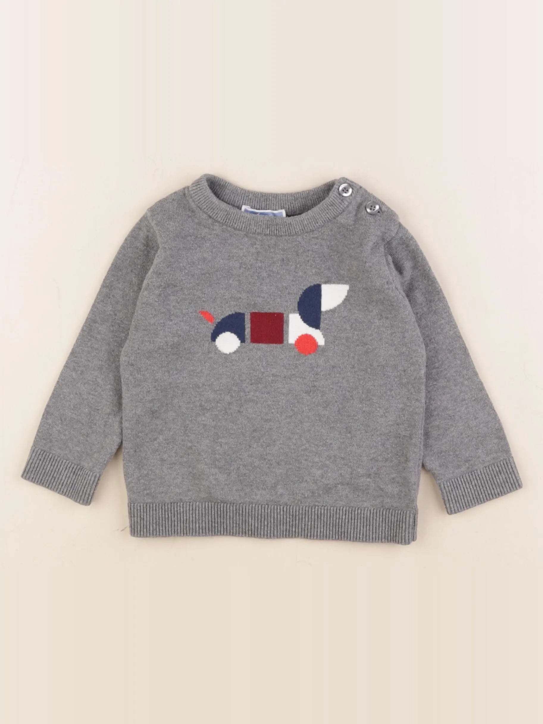 Jacadi - pull gris - 12 mois