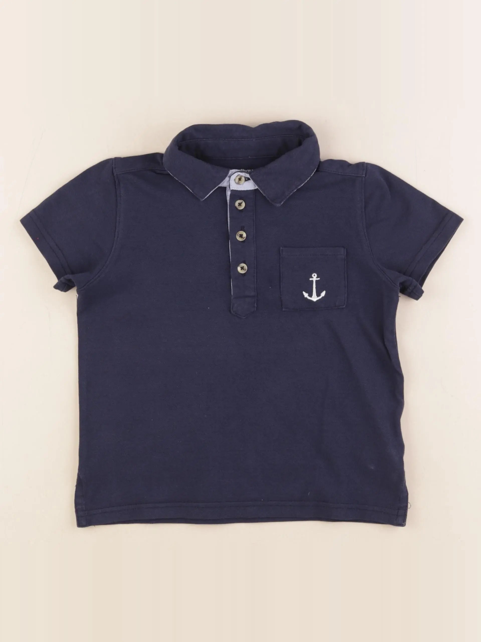 Vertbaudet - polo bleu - 5 ans