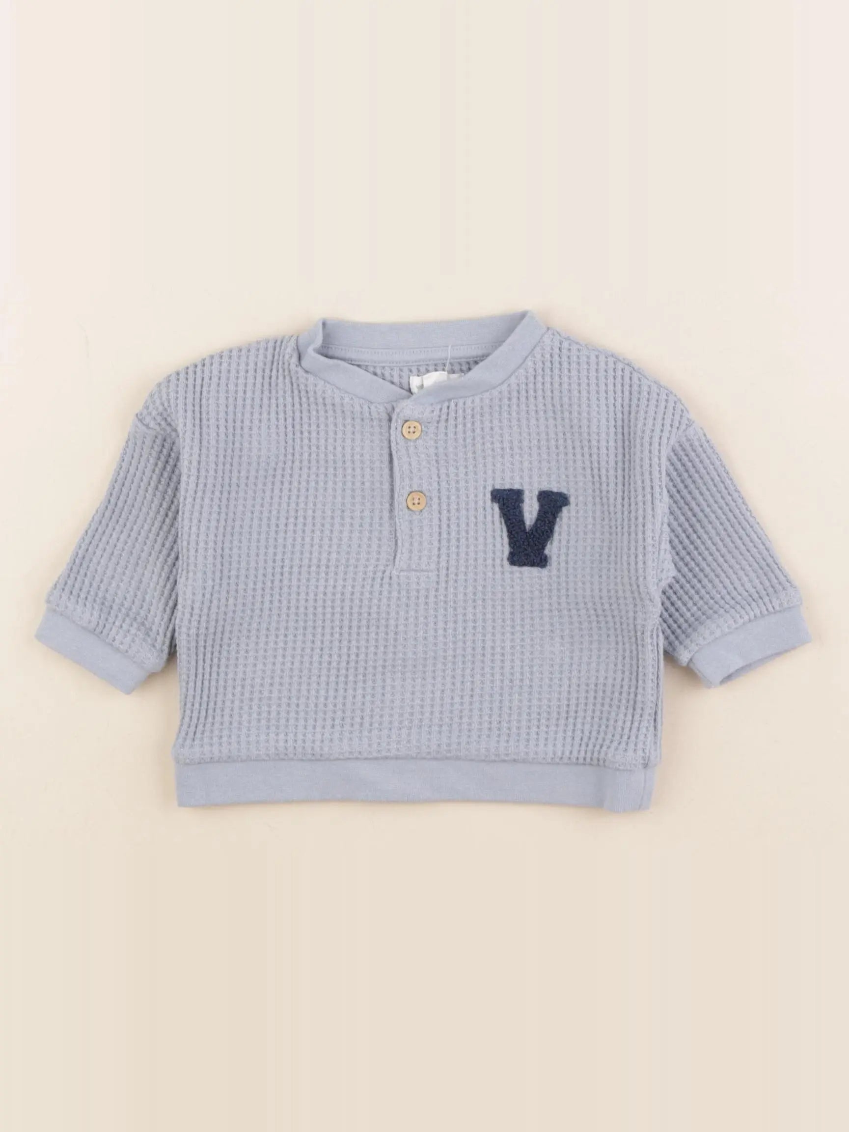 Vertbaudet - sweat bleu - 3 mois