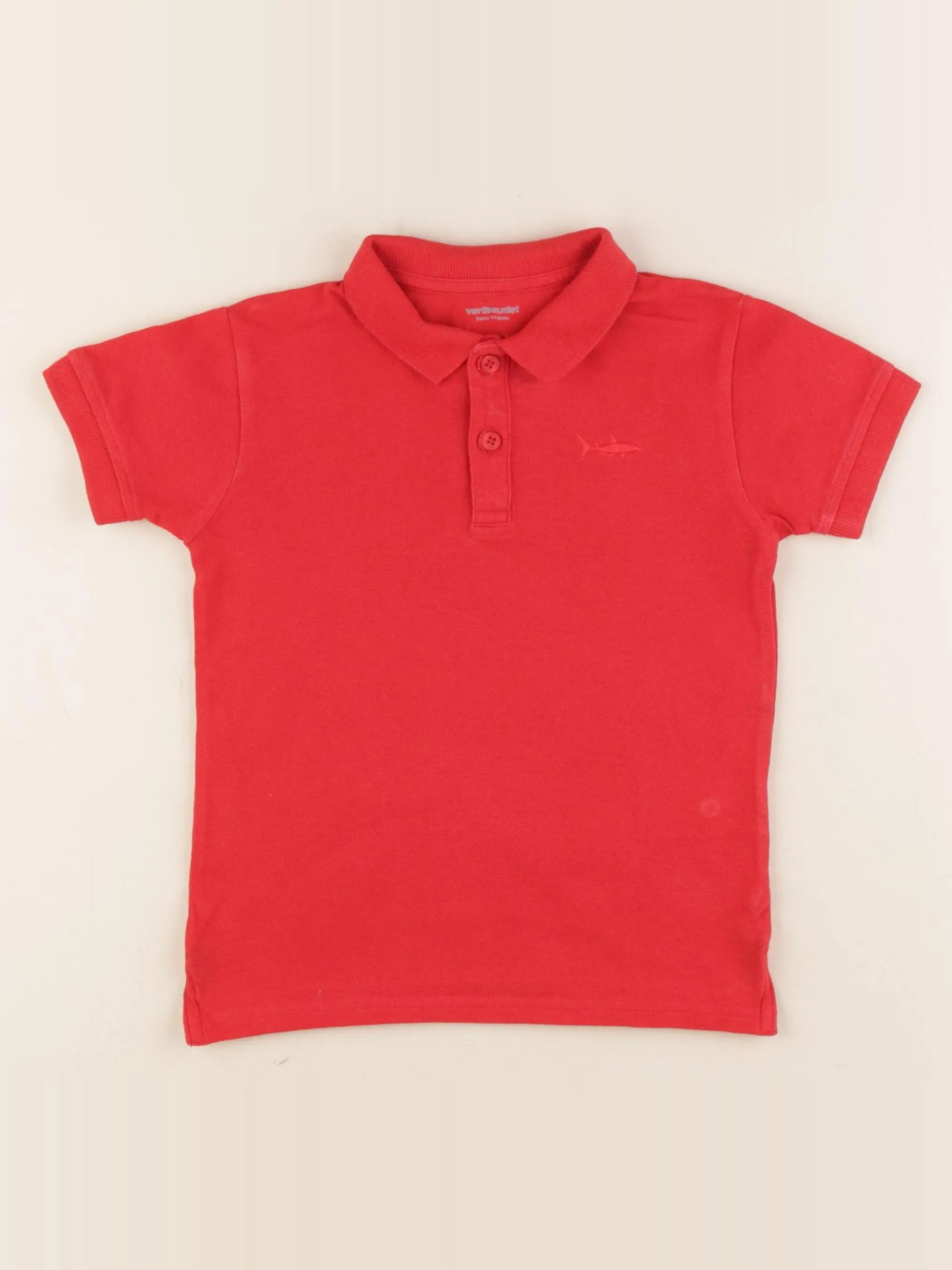 Vertbaudet - polo rouge - 5 ans