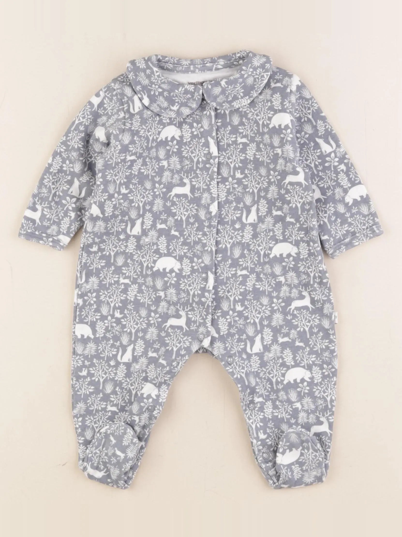 Vertbaudet - pyjama coton bleu - 3 mois