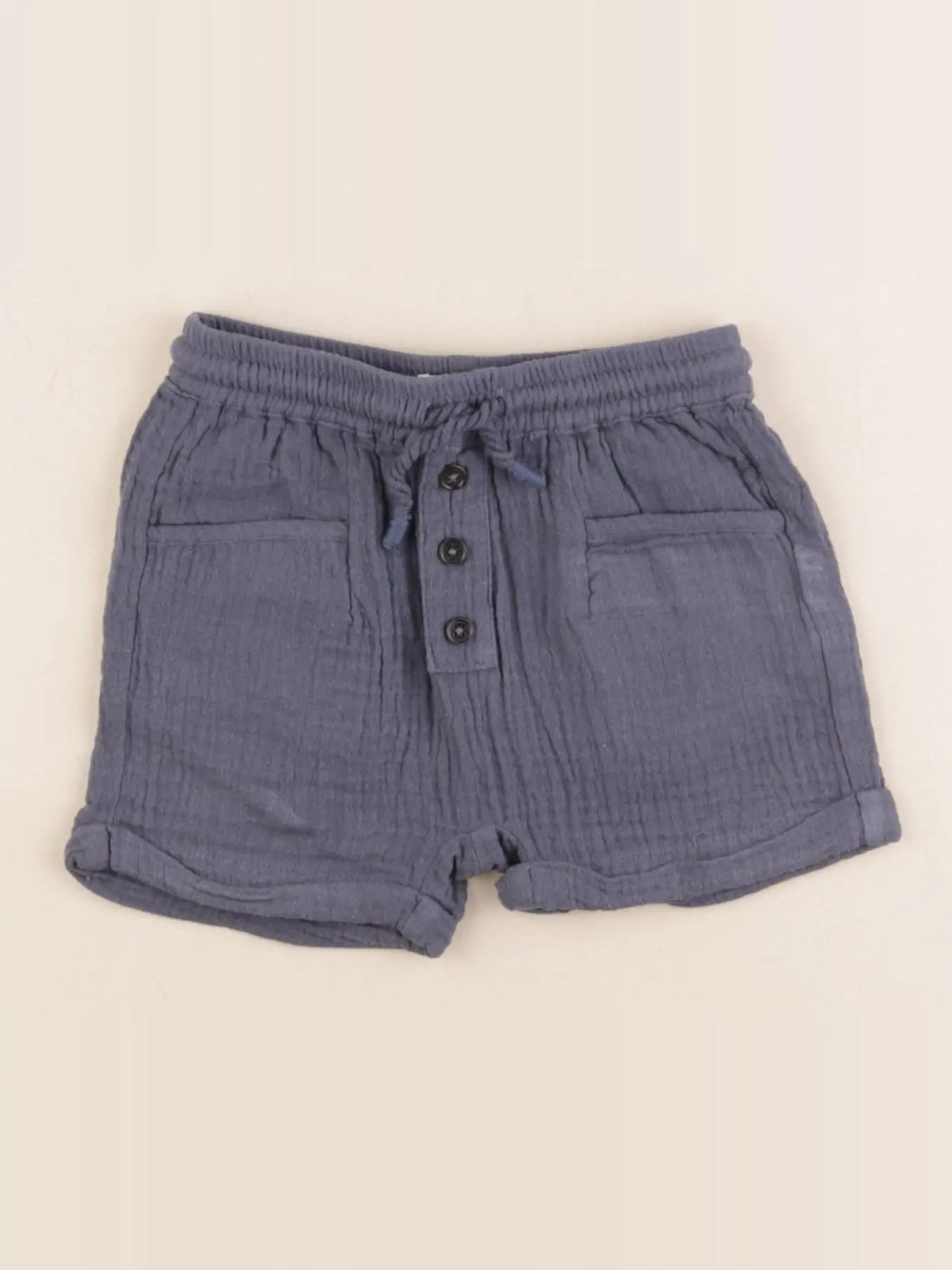Vertbaudet - short bleu - 12 mois