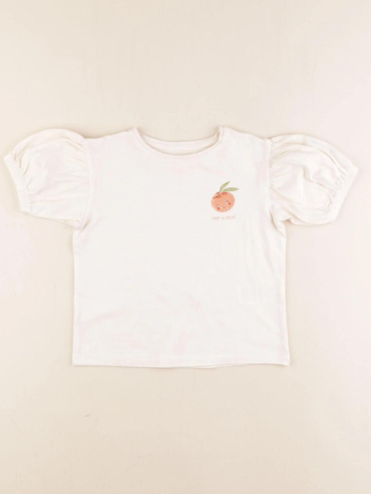 Vertbaudet - tee-shirt beige - 4 ans