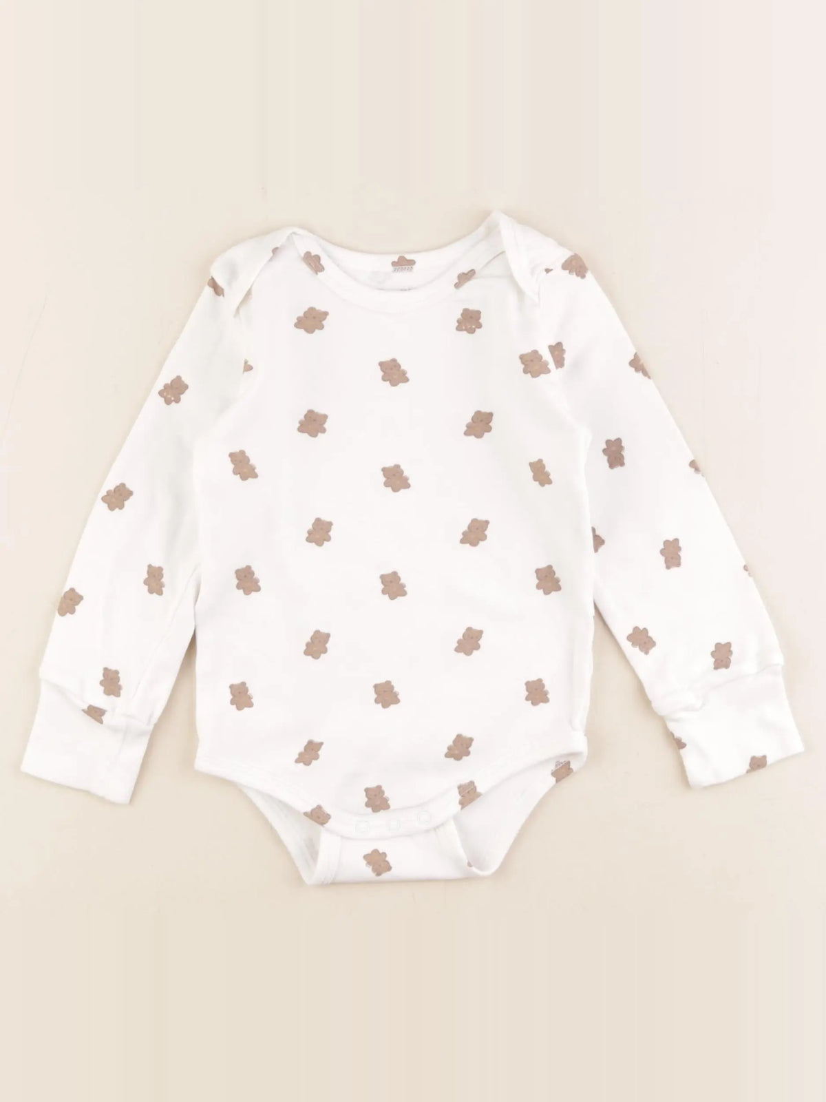 Vertbaudet - body blanc, marron - 24 mois