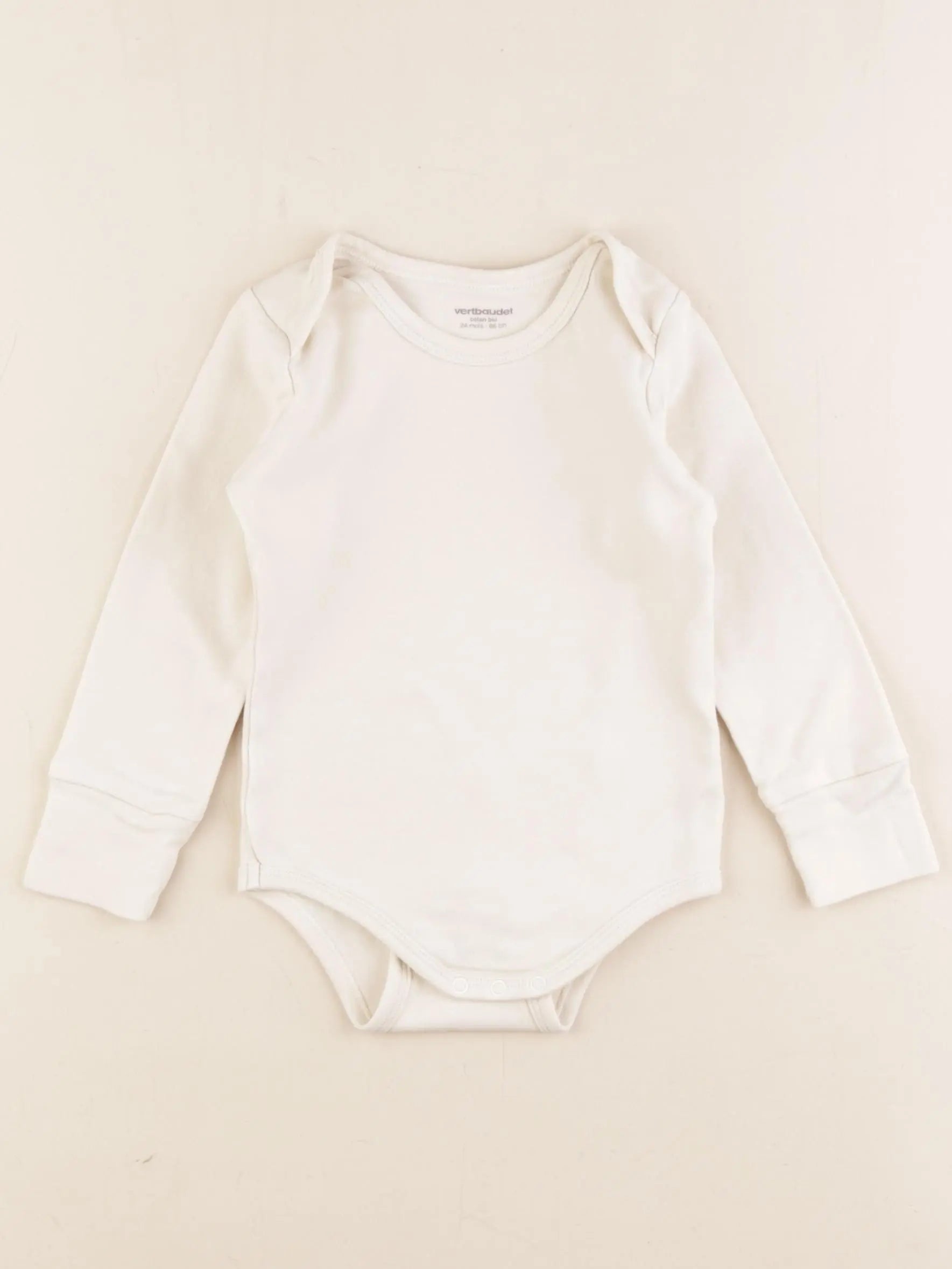 Vertbaudet - body beige - 24 mois