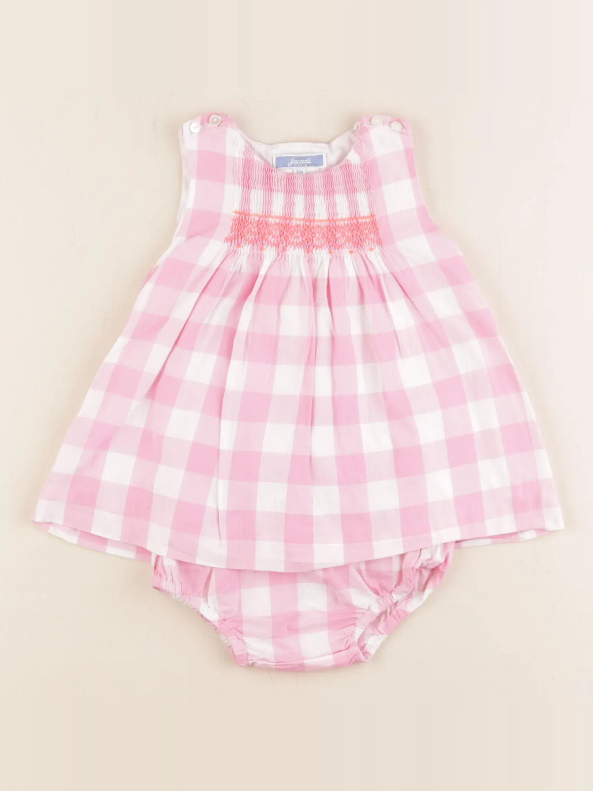 Jacadi - robe rose - 6 mois