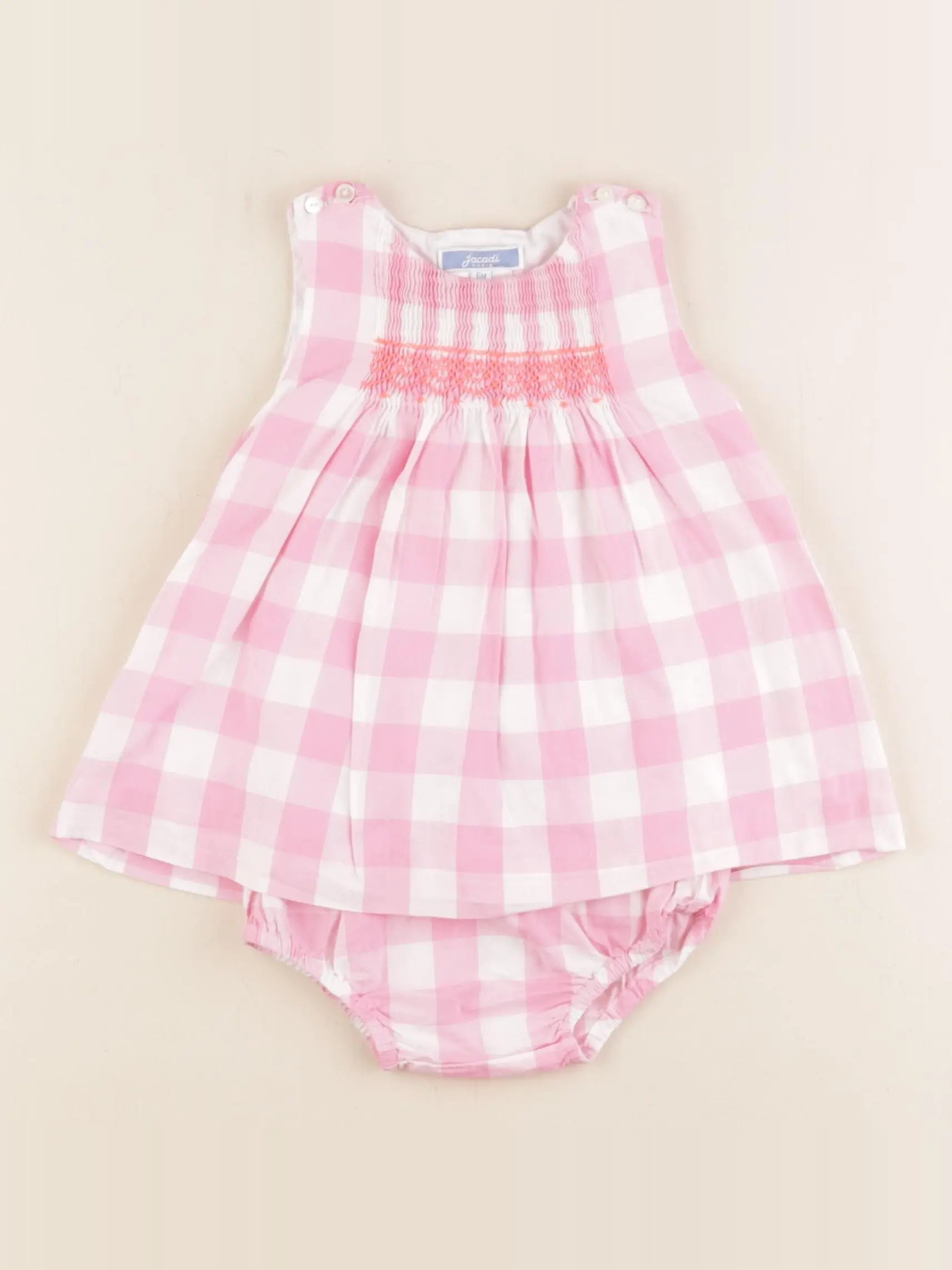 Jacadi - robe rose - 6 mois