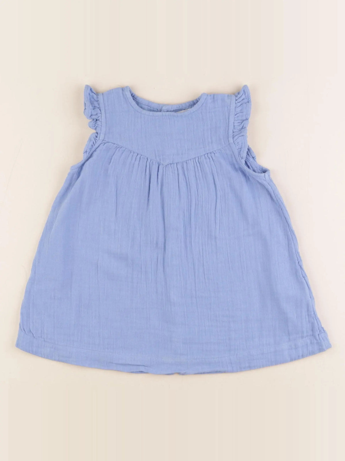 Petit Bateau - robe bleu - 12 mois