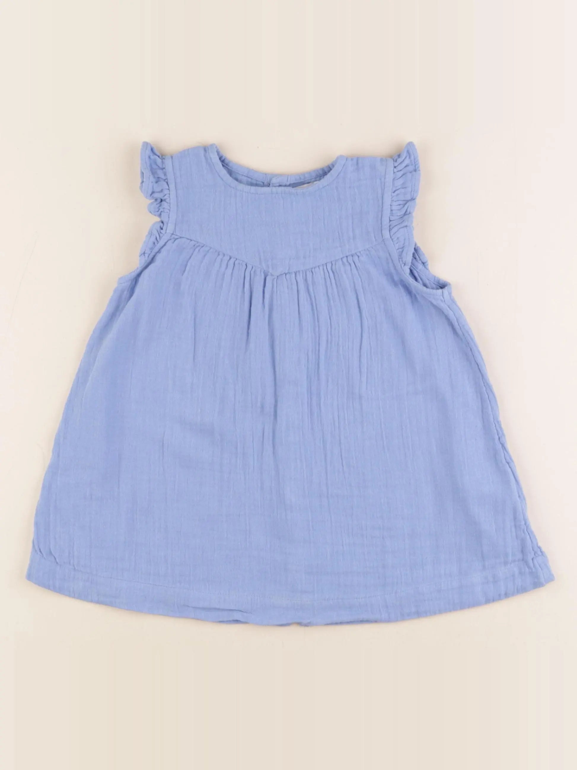 Petit Bateau - robe bleu - 12 mois