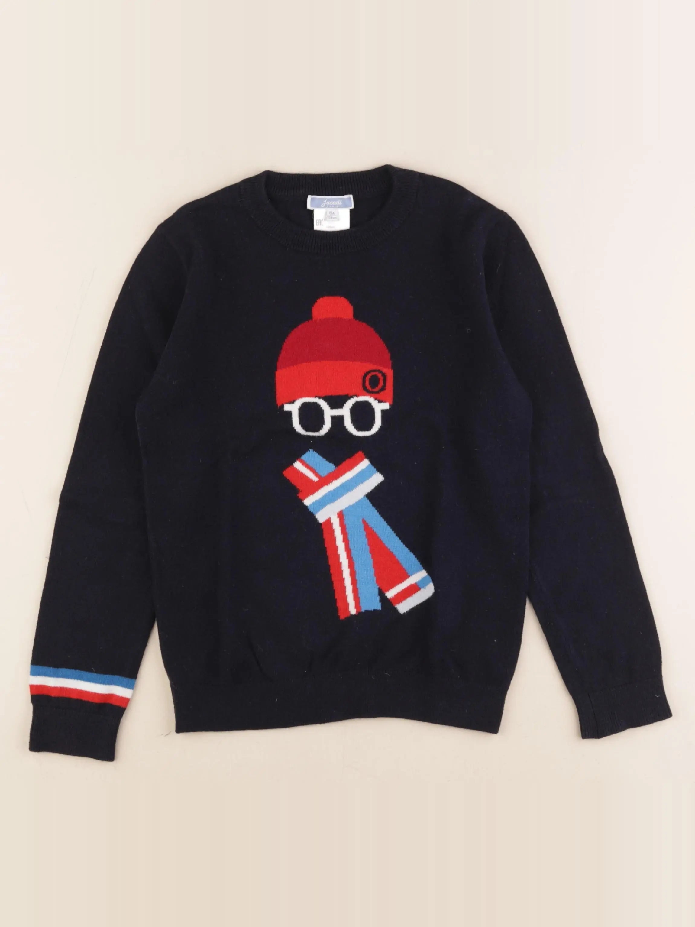 Jacadi - pull bleu - 8 ans