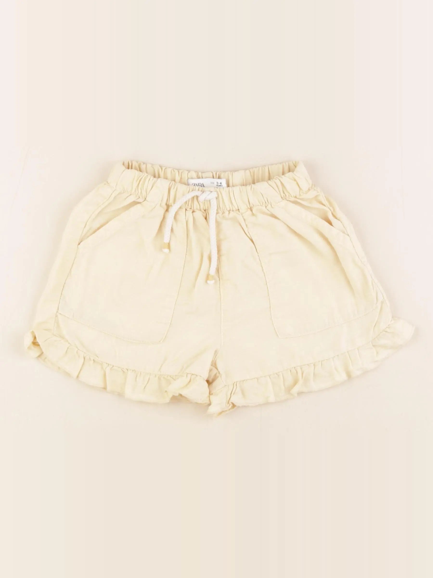 Zara - short jaune - 3/4 ans