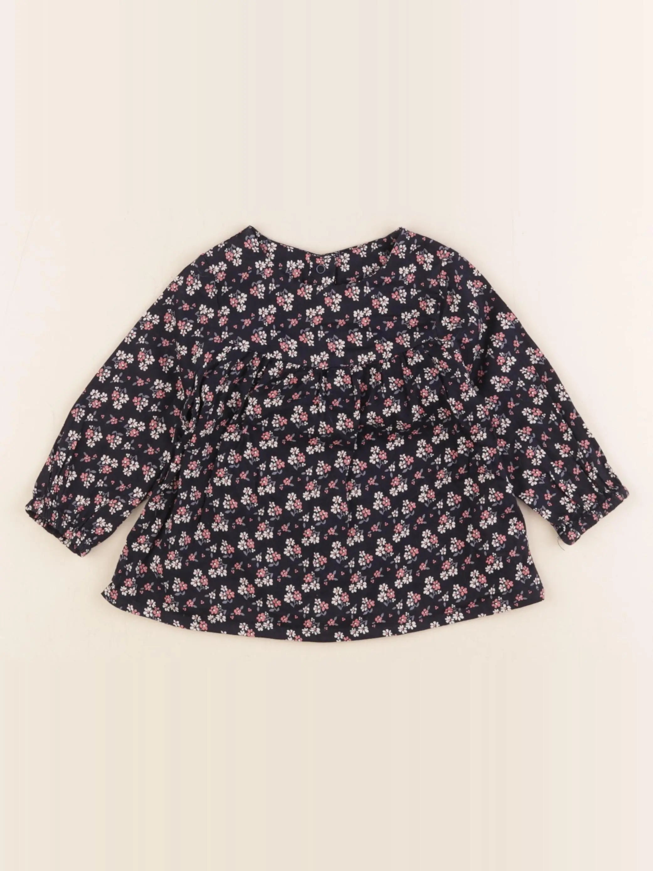 Tape à l'oeil - blouse bleu, rose - 12 mois