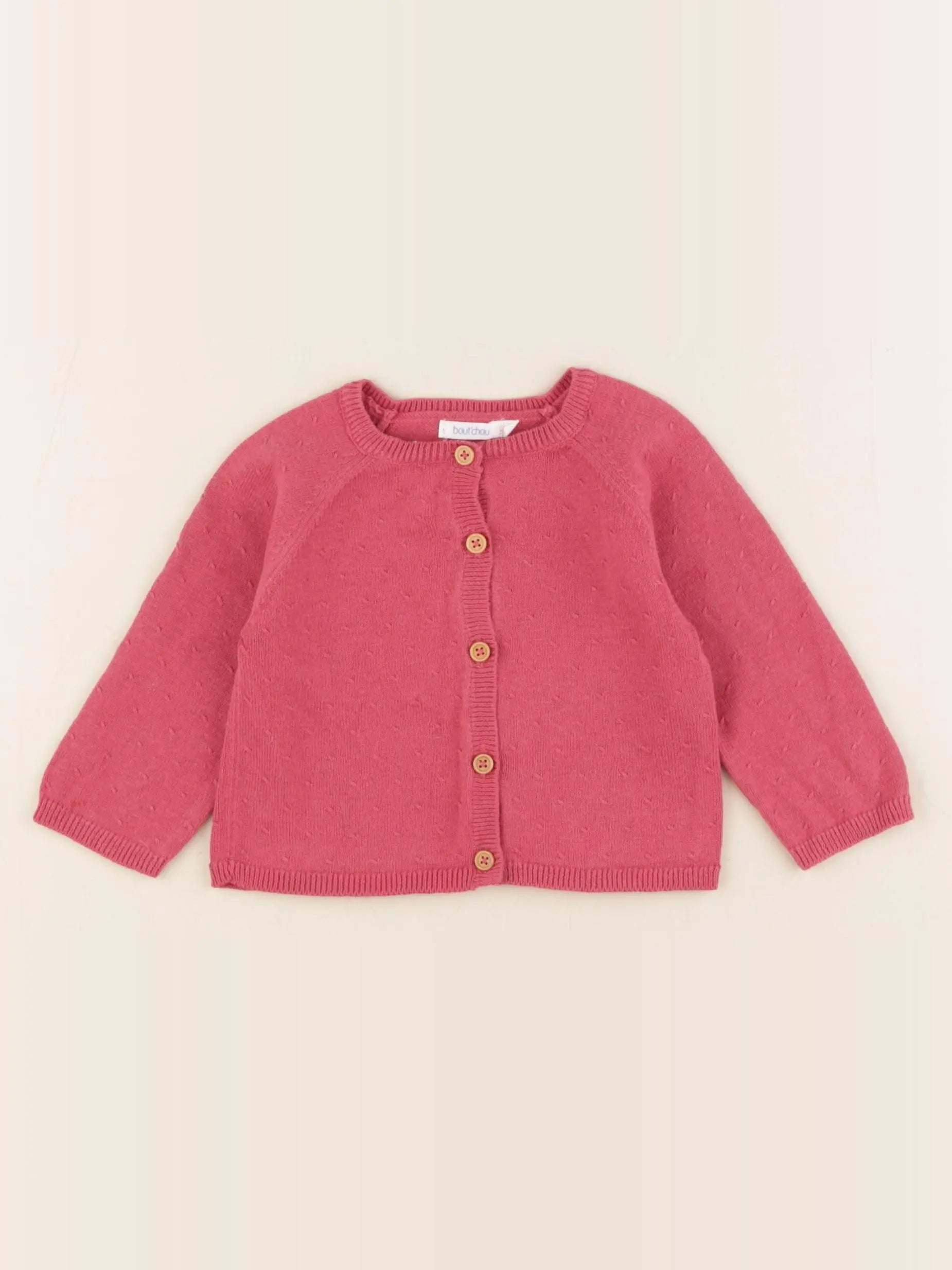 Boutchou - gilet rouge - 6 mois