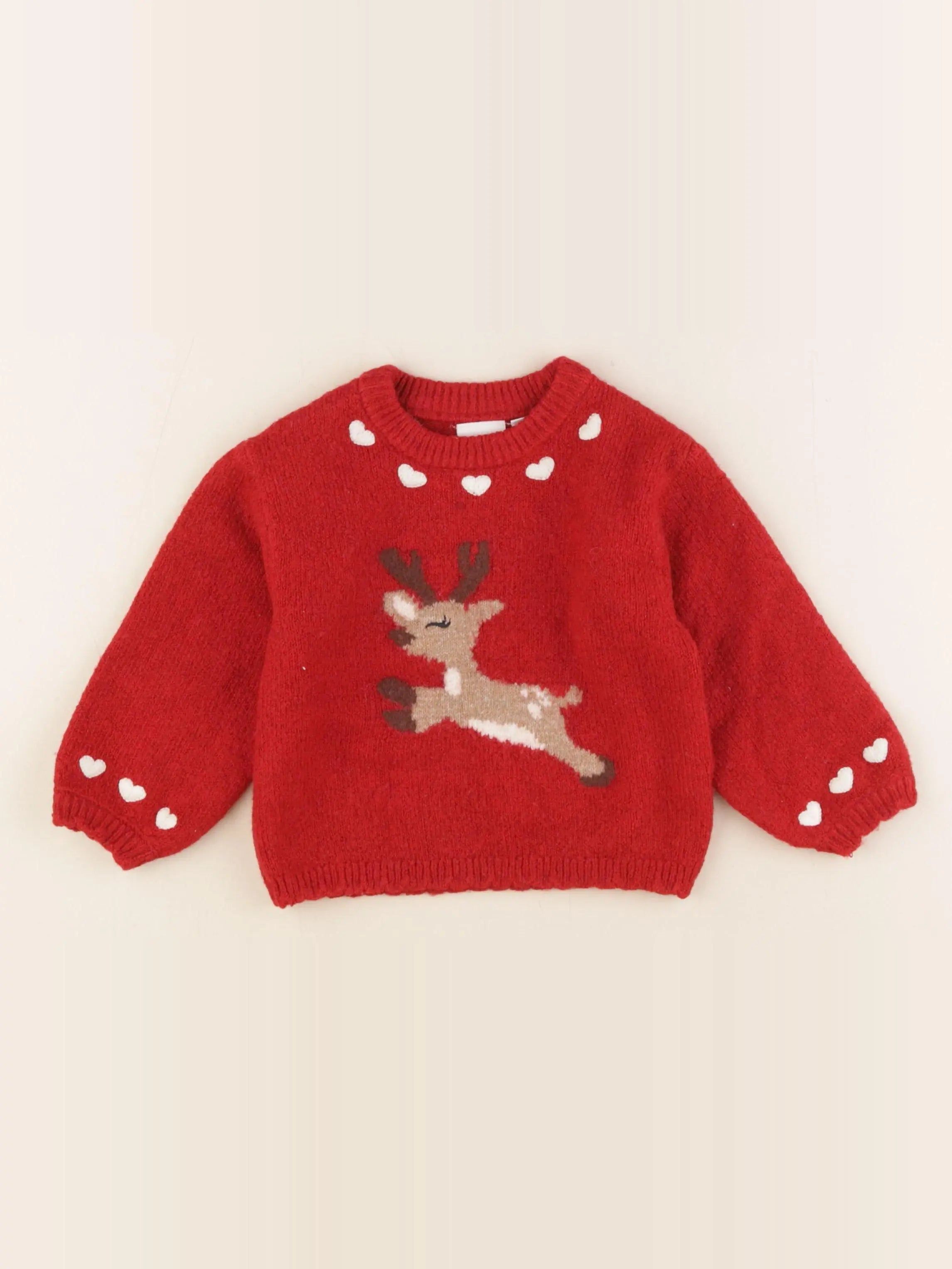 Zara - pull rouge - 18 mois