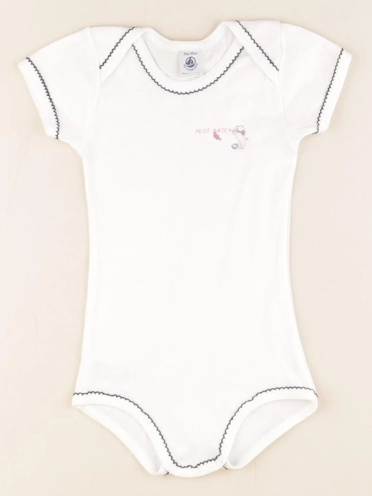 Petit Bateau - body blanc - 36 mois