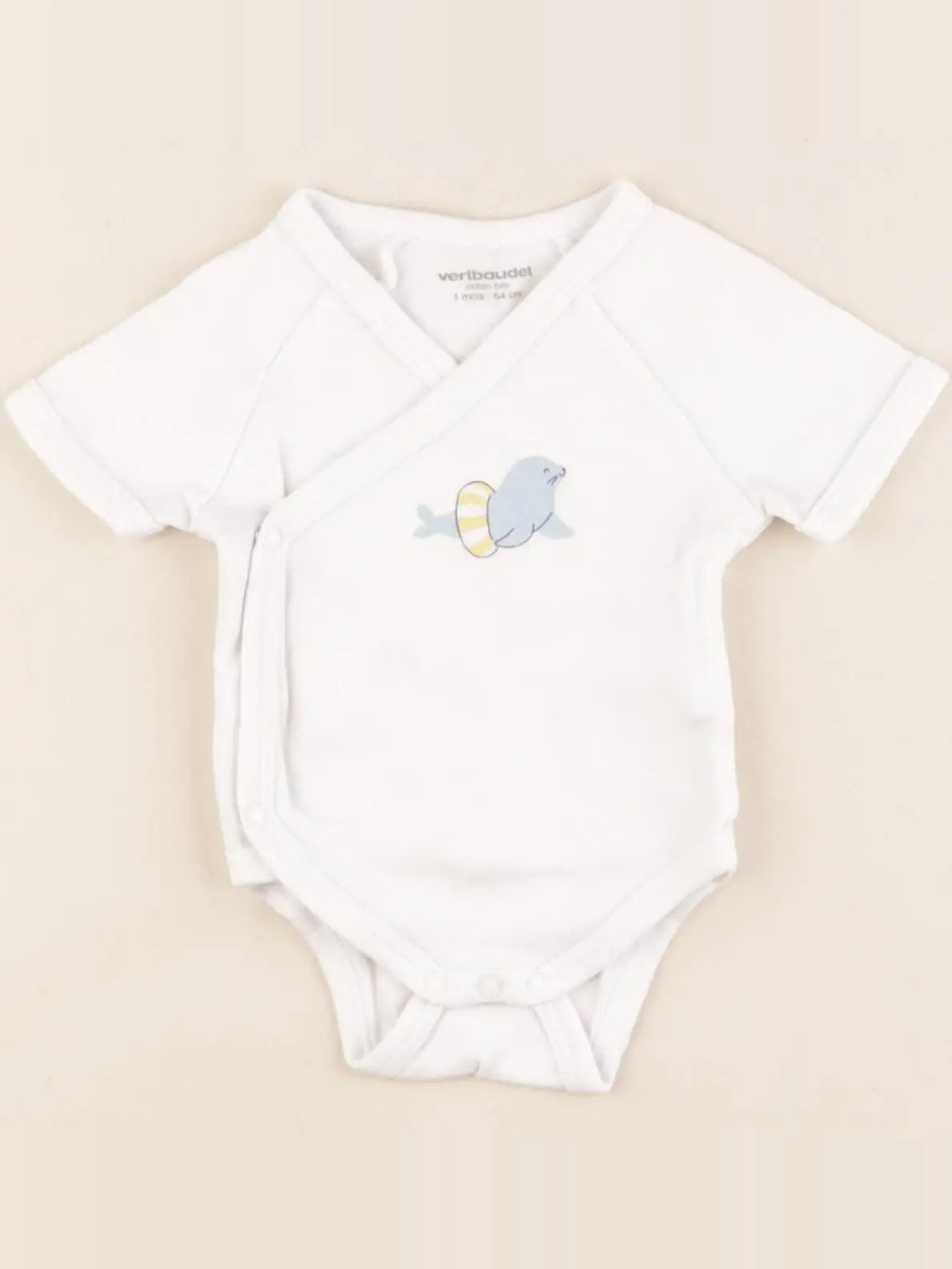 Vertbaudet - body blanc - 1 mois