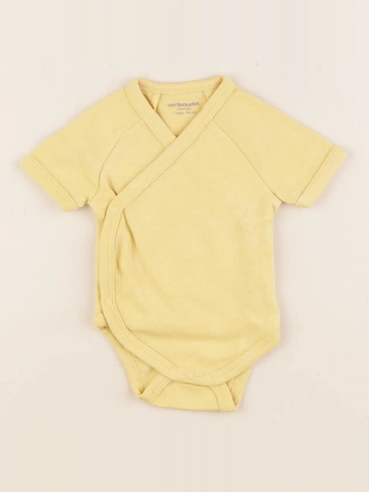 Vertbaudet - body jaune - 1 mois