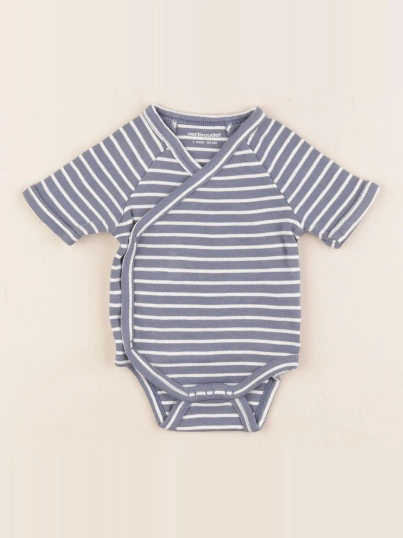 Vertbaudet - body bleu - 1 mois