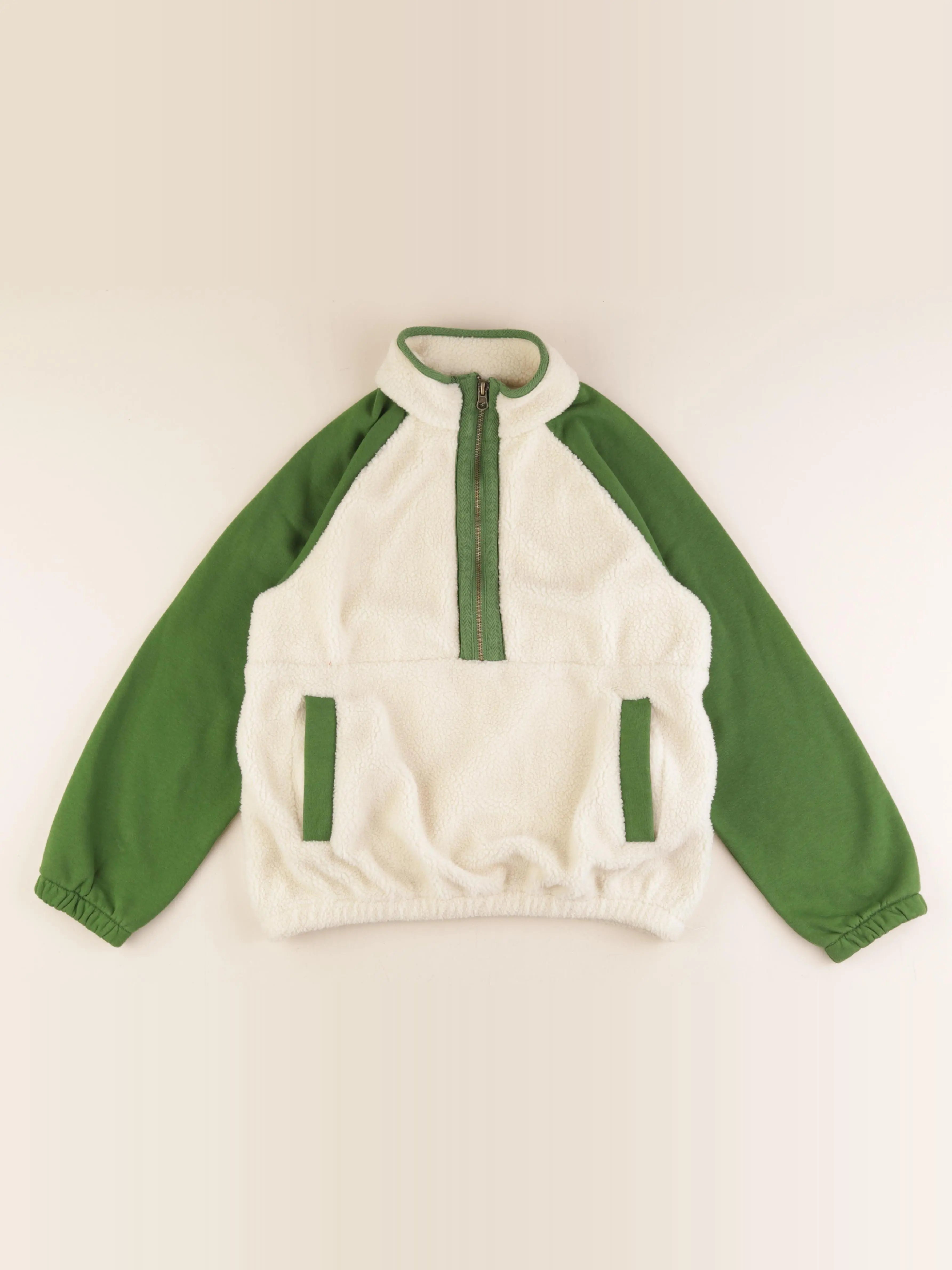 Monoprix - sweat blanc, vert - 12 ans
