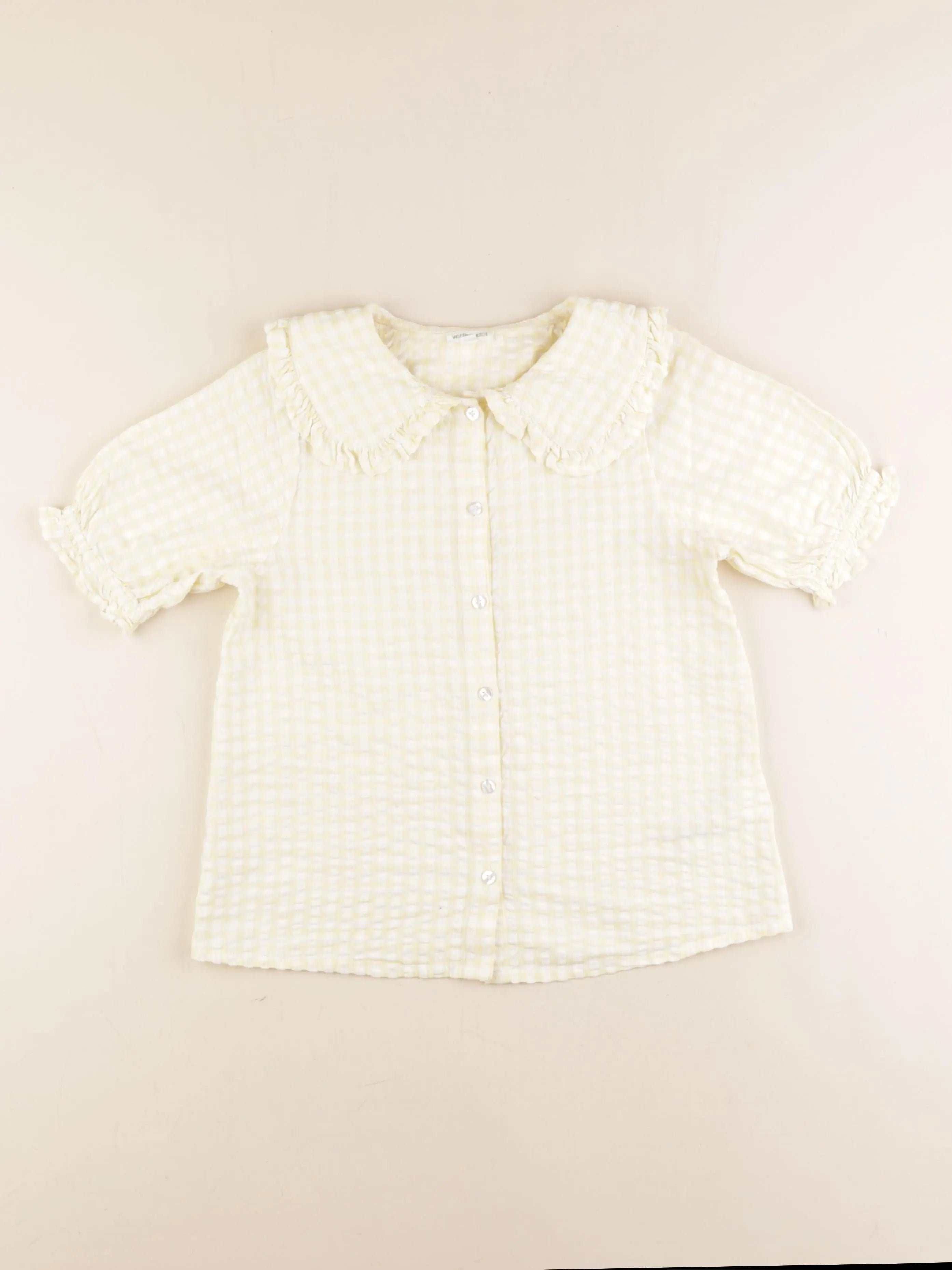 Vertbaudet - blouse blanc, jaune - 10 ans