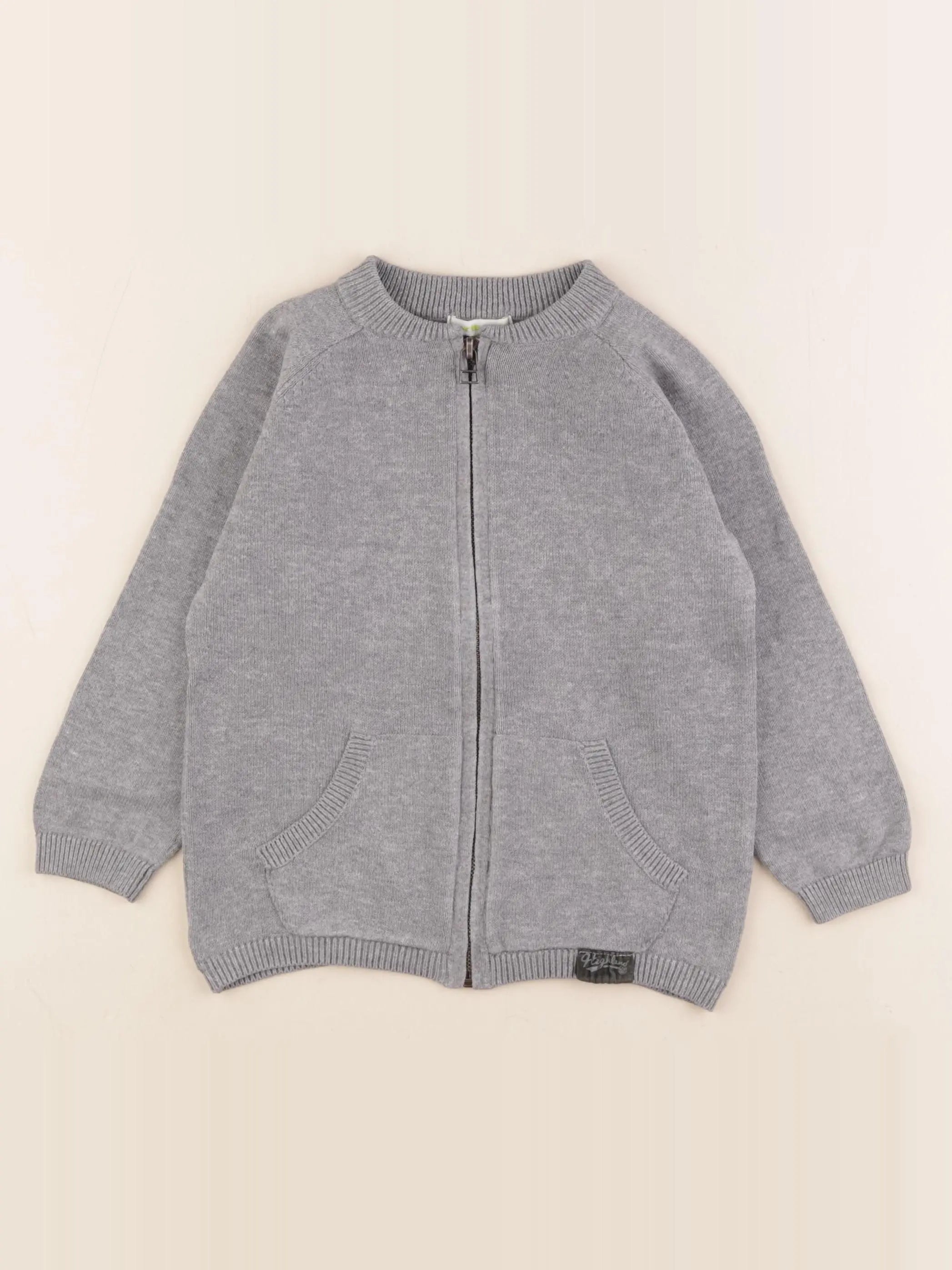 Vertbaudet - gilet gris - 4 ans