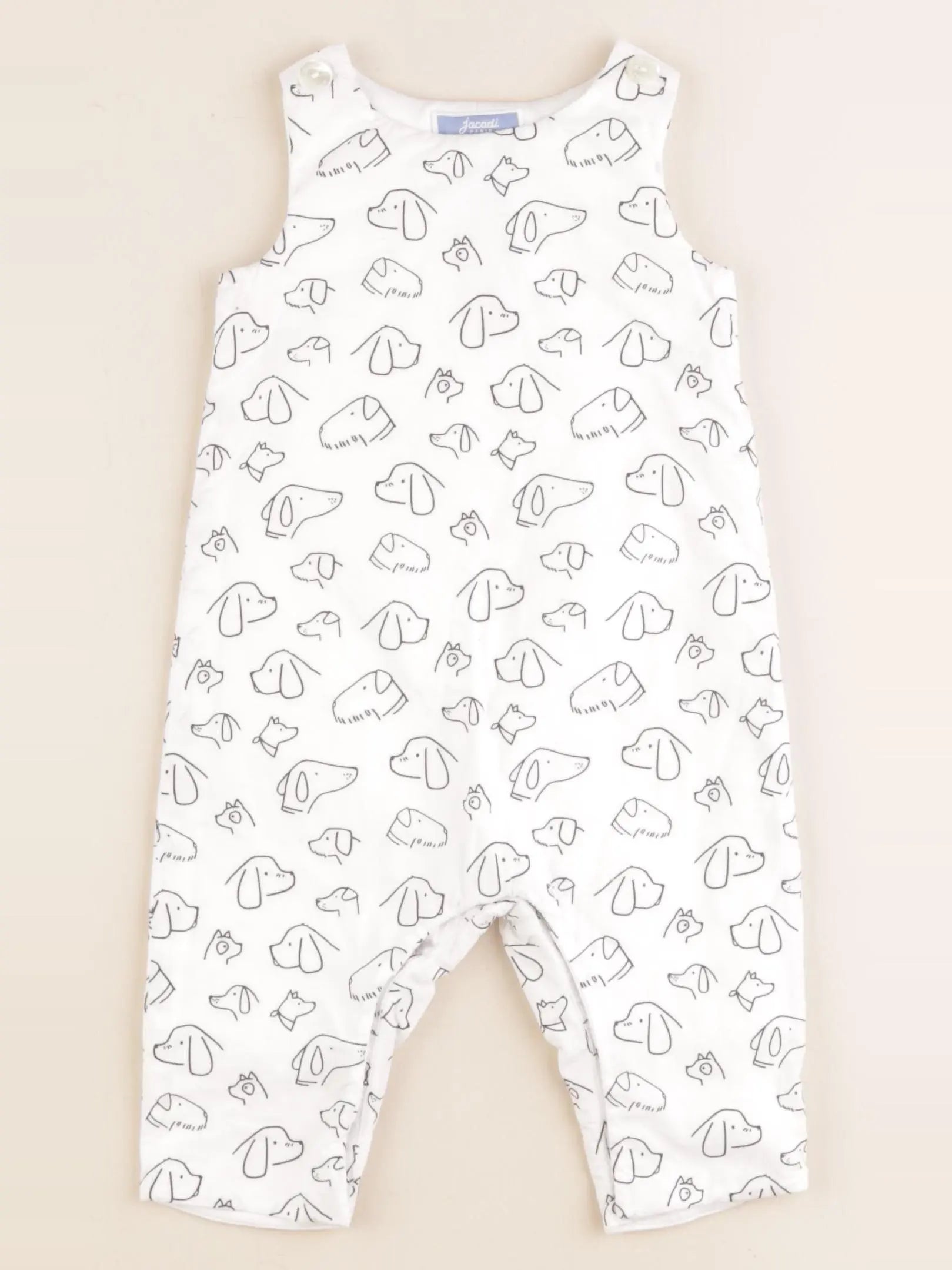 Jacadi - combinaison blanc, noir - 3 mois