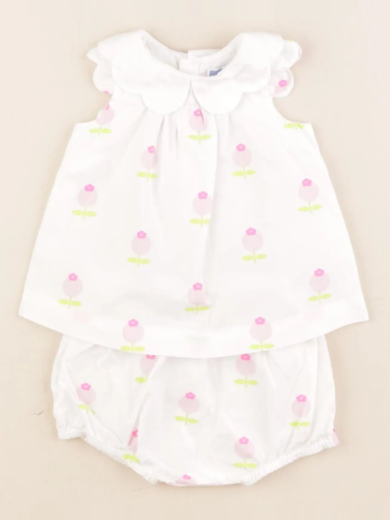 Jacadi - ensemble blanc, rose - 3 mois