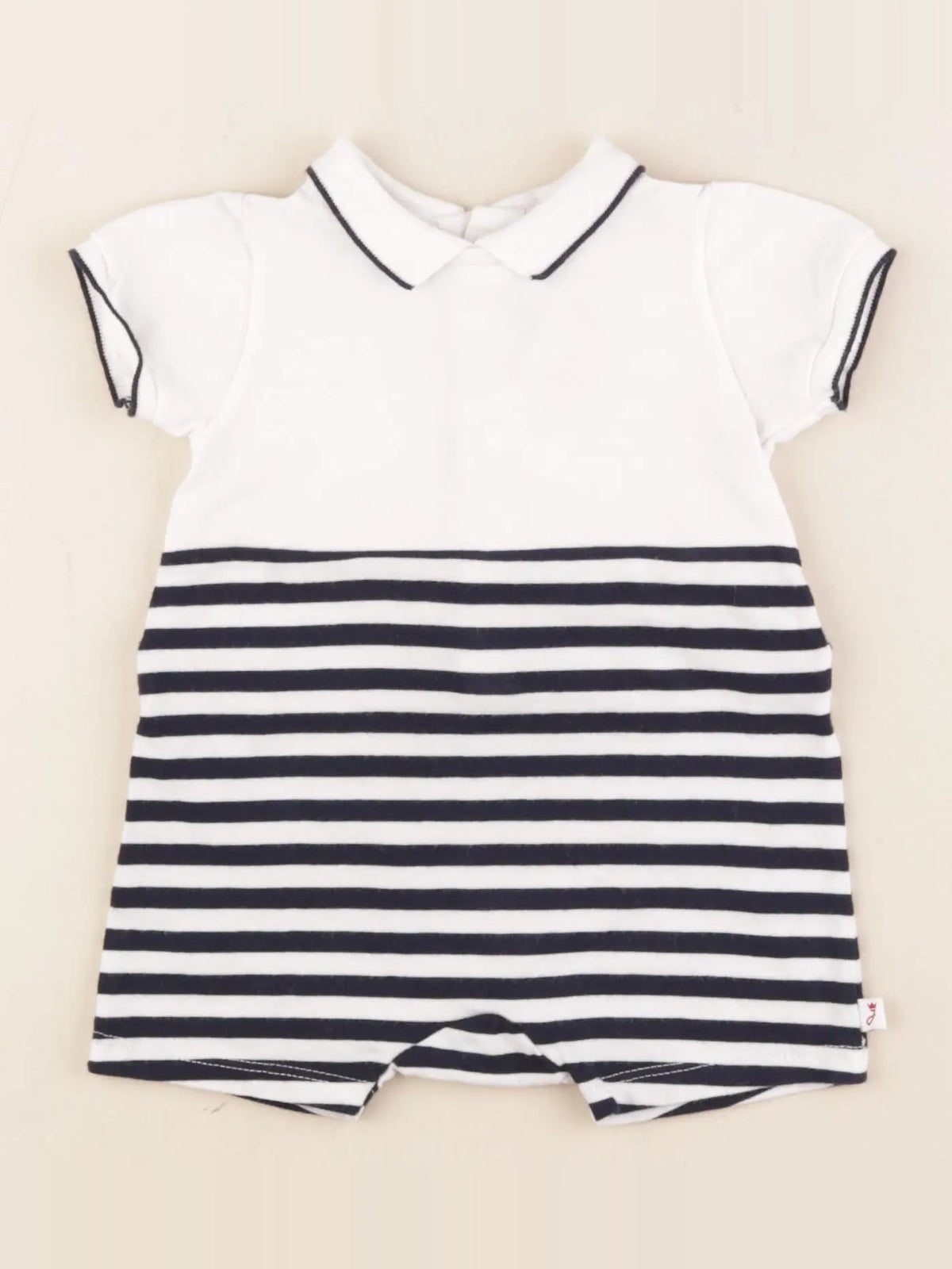 Jacadi - combinaison blanc, bleu - 6 mois