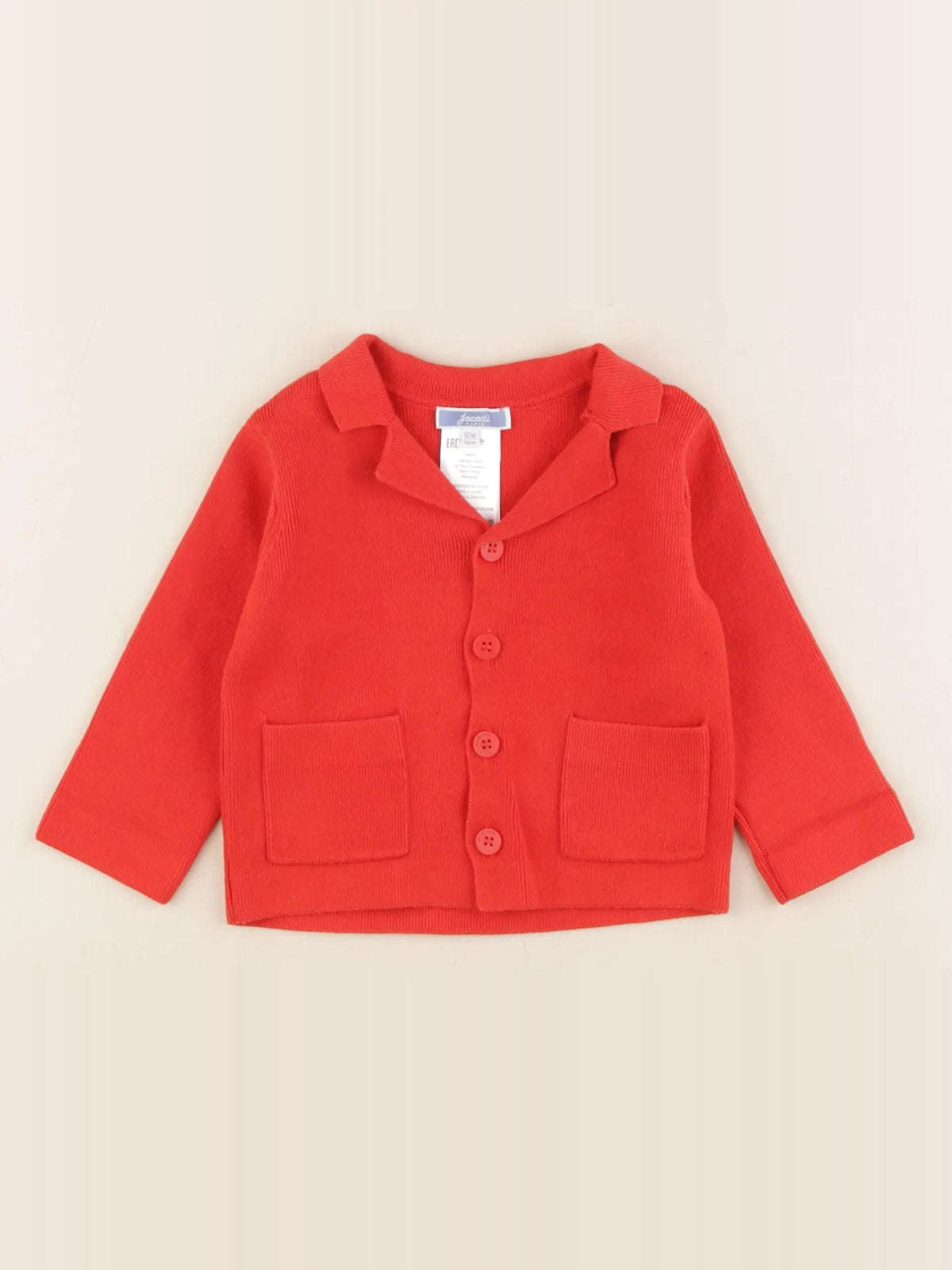 Jacadi - gilet rouge - 12 mois