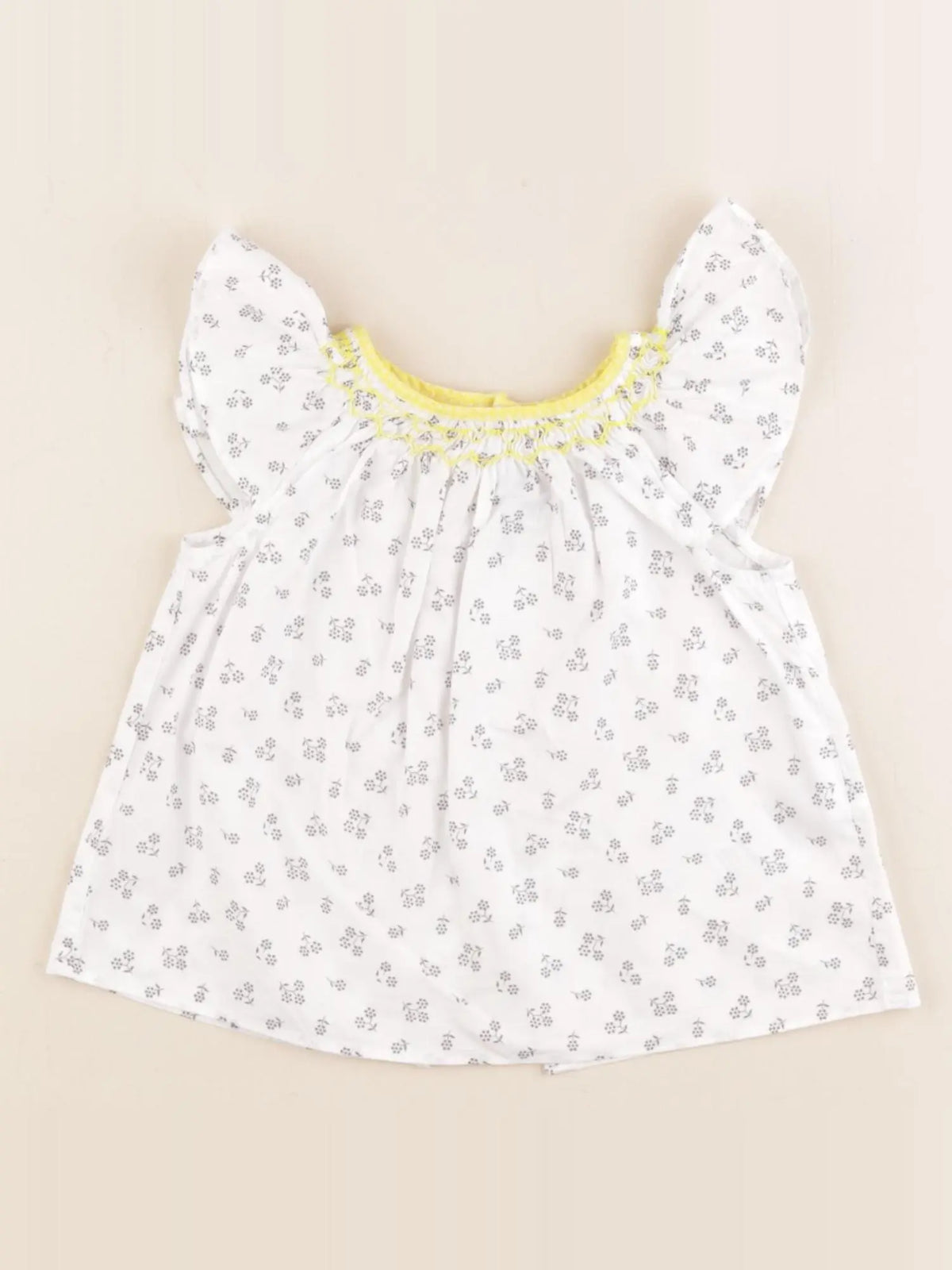 Jacadi - blouse blanc, gris - 12 mois