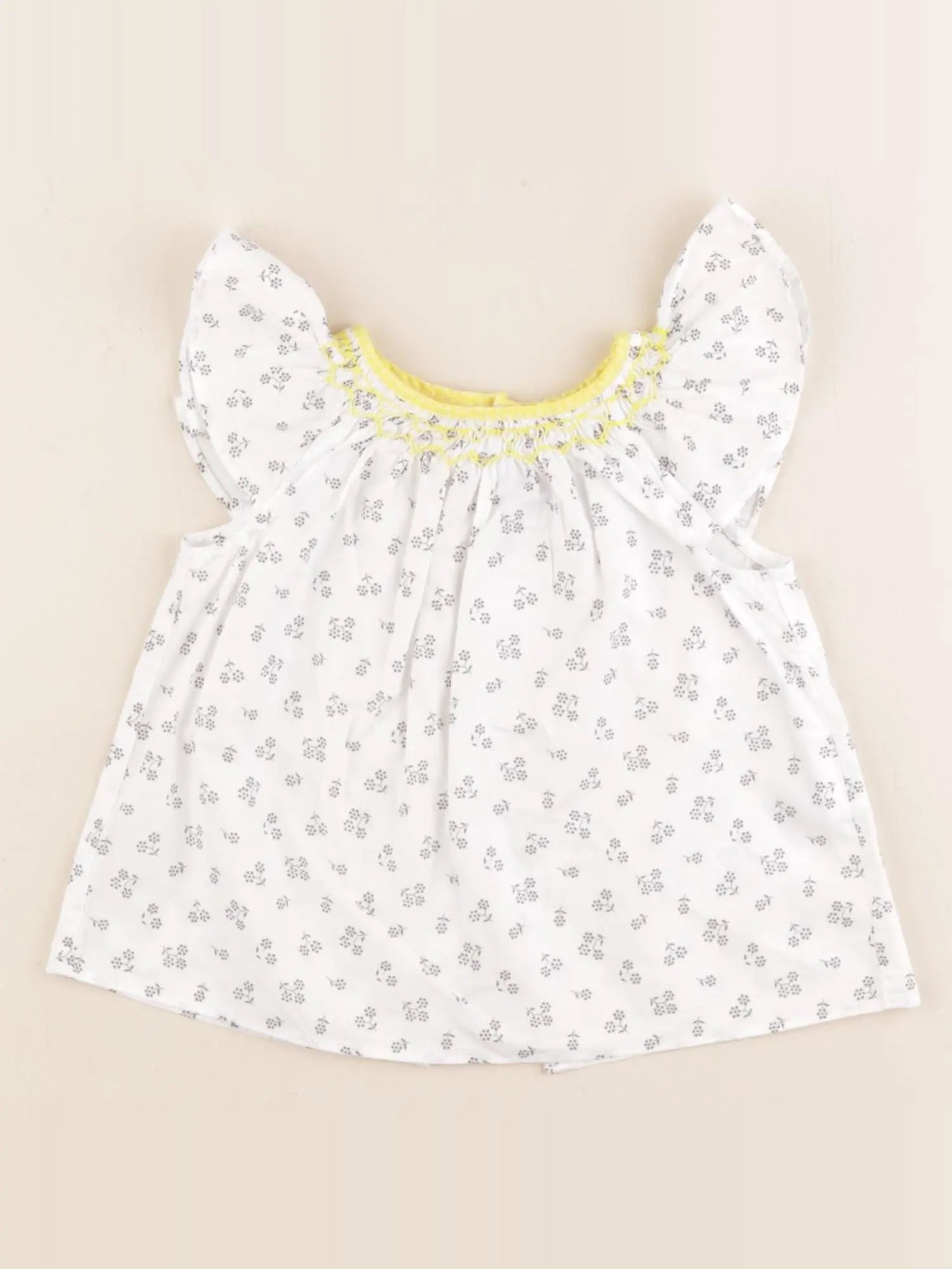 Jacadi - blouse blanc, gris - 12 mois
