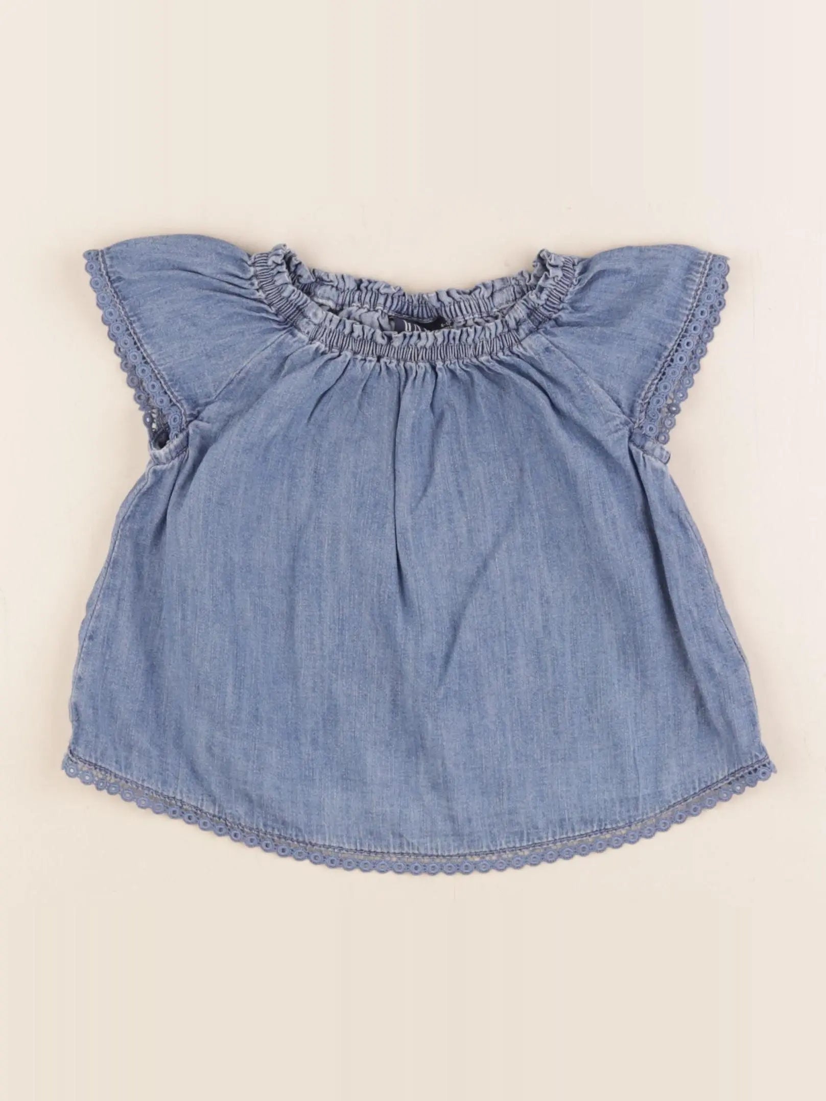 GAP - blouse bleu - 6/12 mois