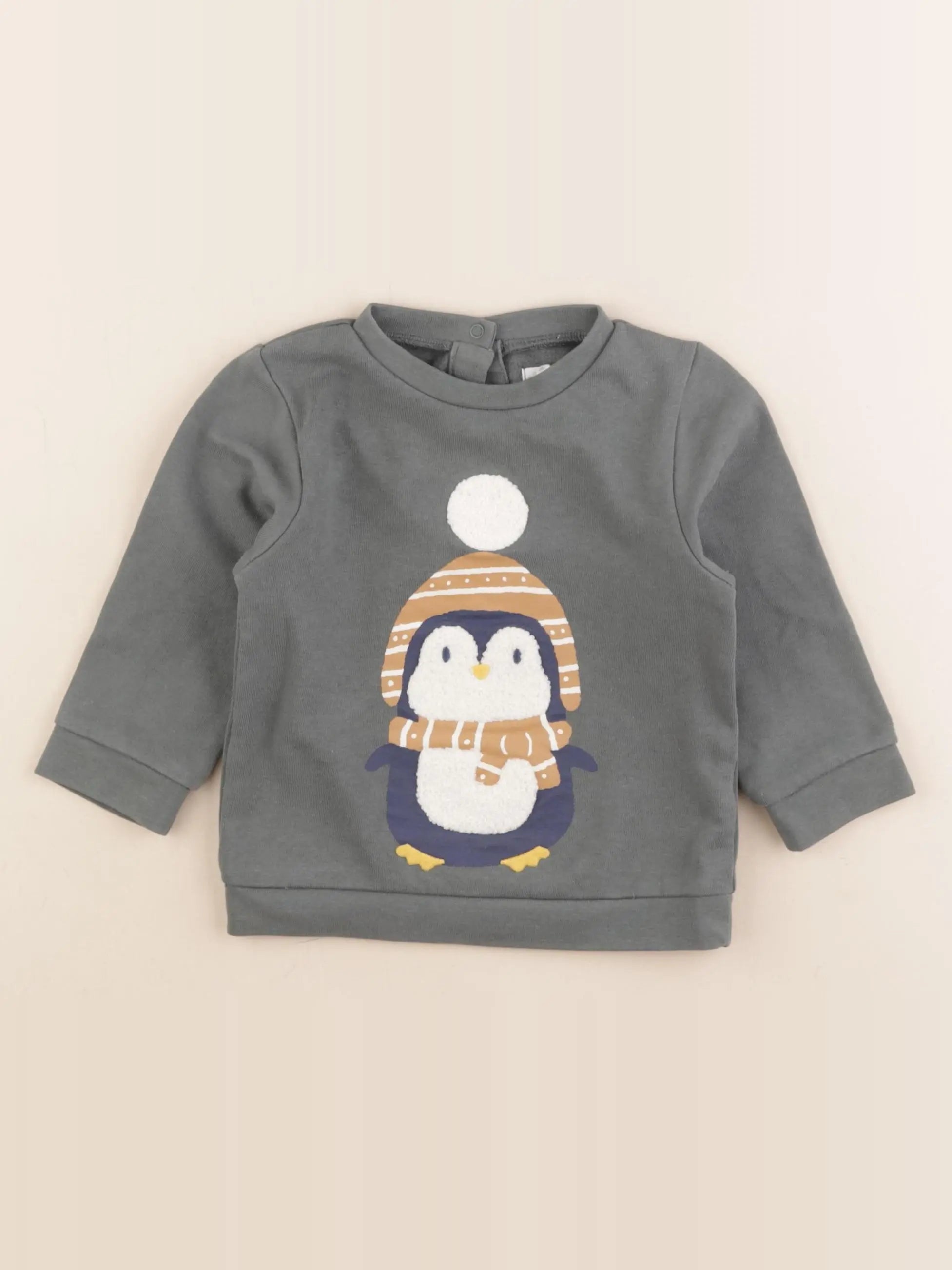 Vertbaudet - sweat vert - 18 mois