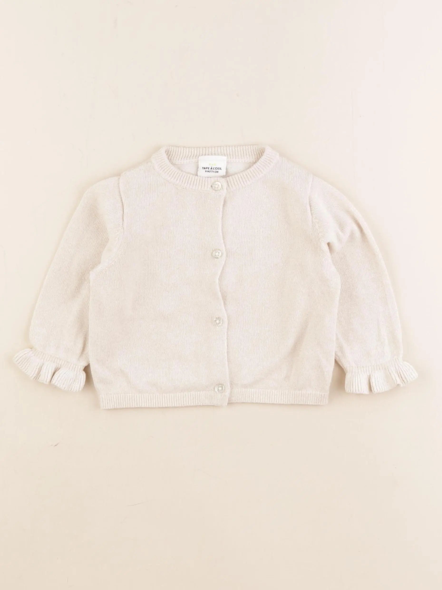 Tape à l'oeil - gilet beige, or - 9 mois