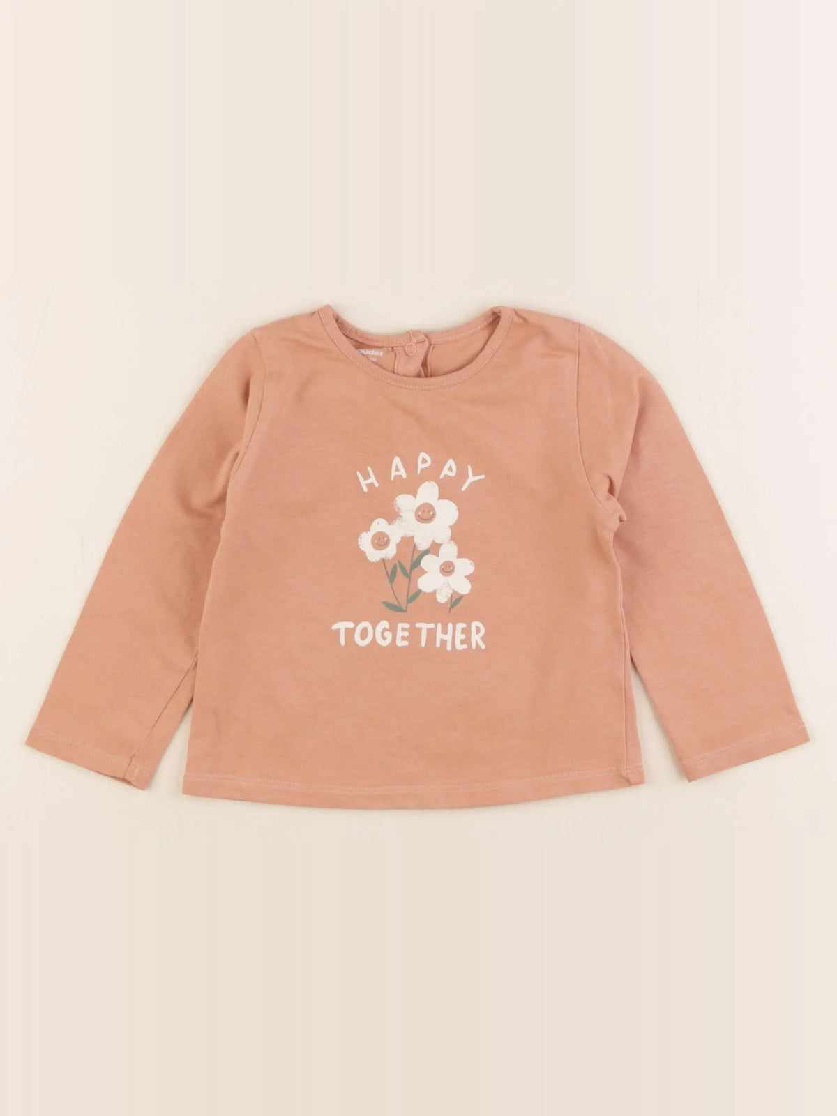 Vertbaudet - tee-shirt marron - 18 mois