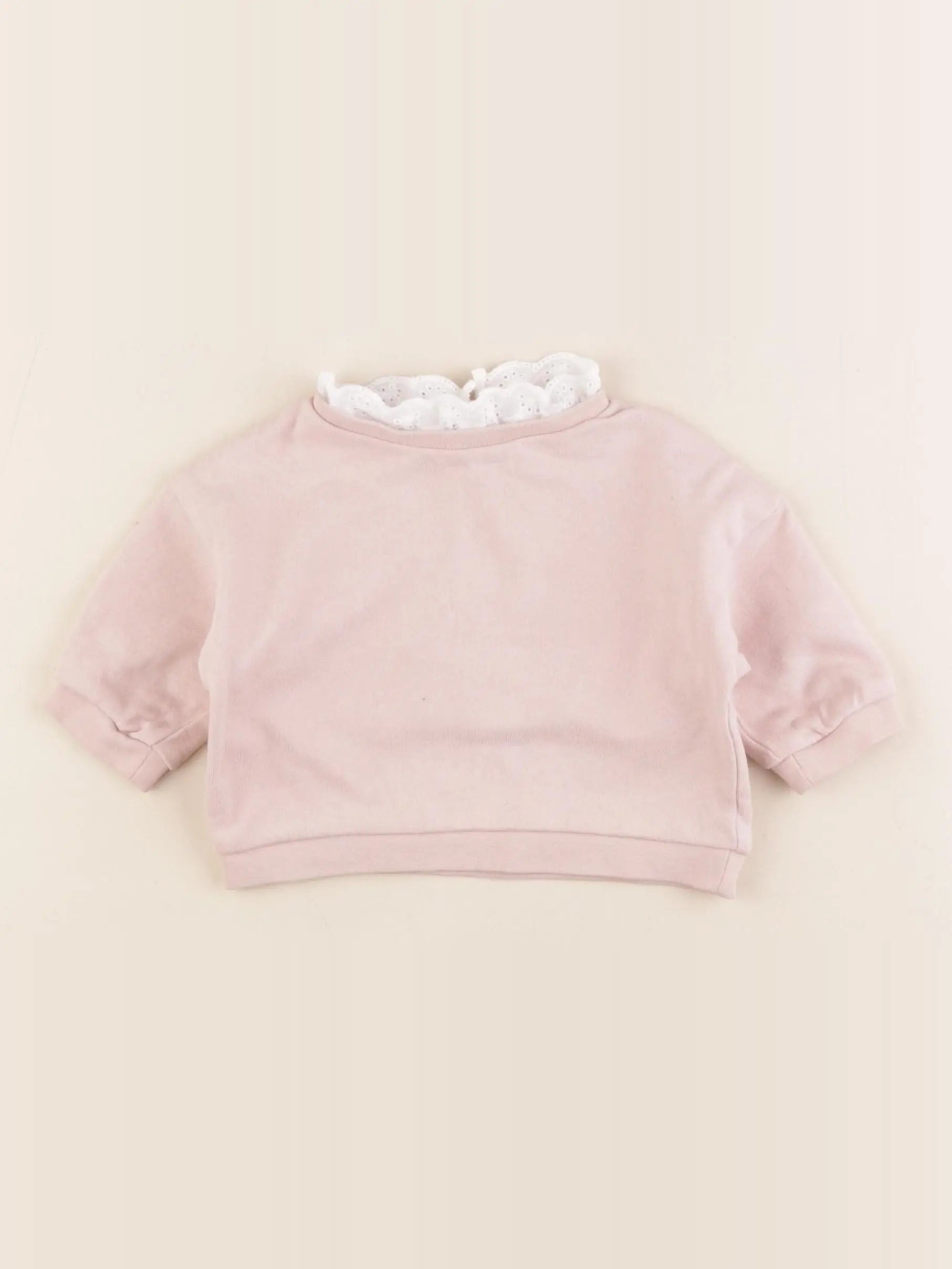 Vertbaudet - sweat rose - 3 mois
