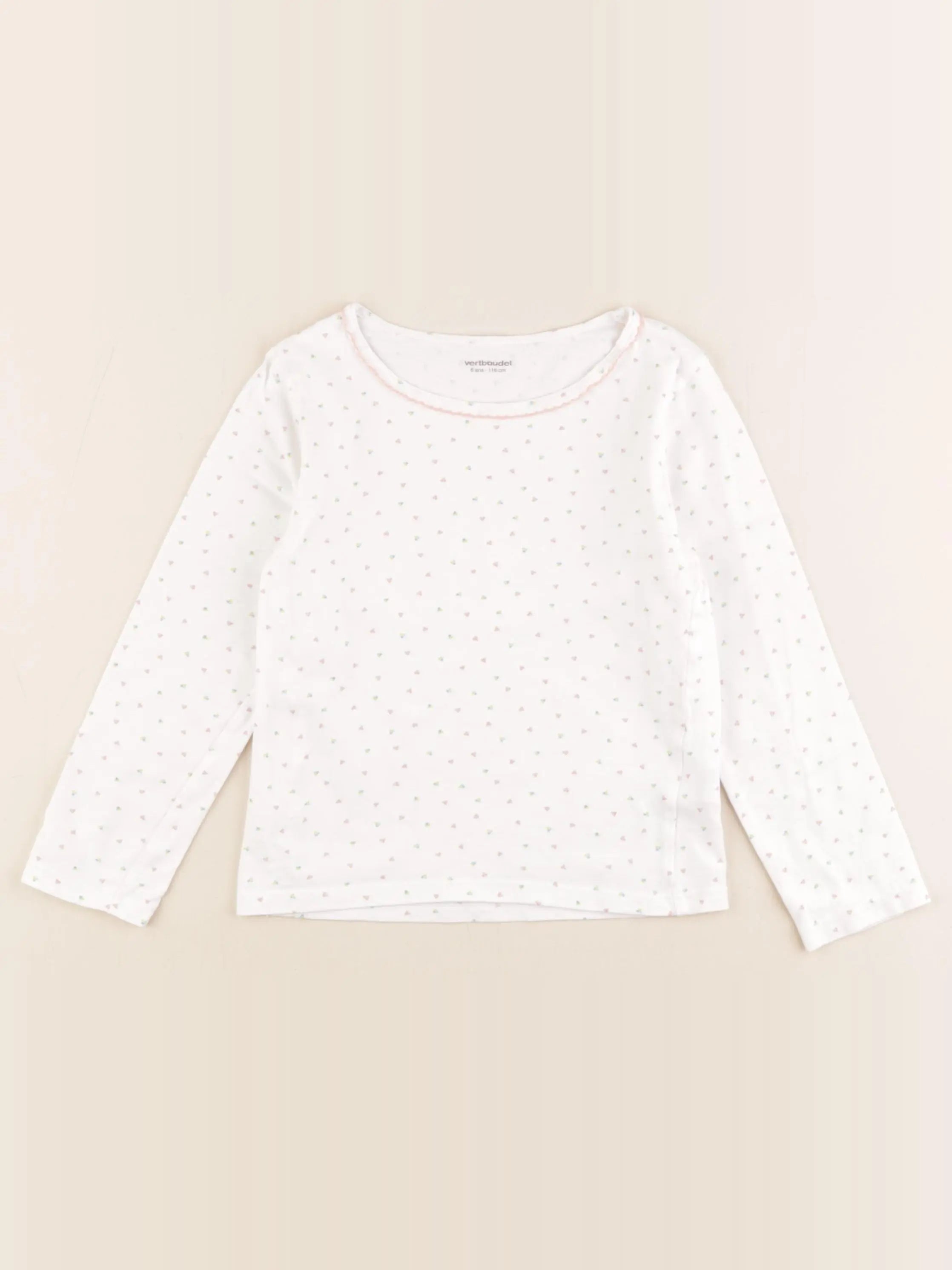 Vertbaudet - maillot de corps blanc, multicolore - 6 ans