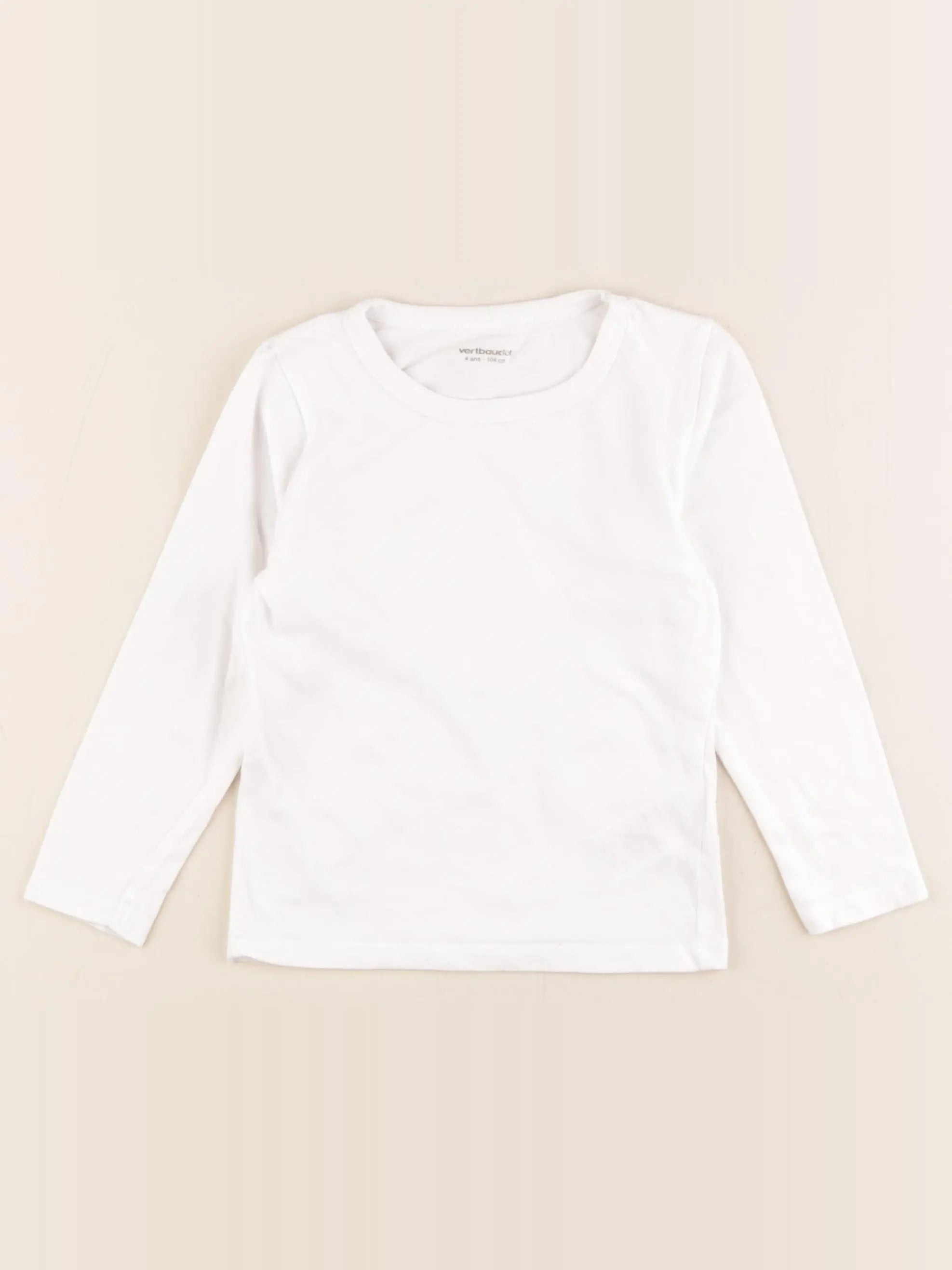 Vertbaudet - maillot de corps blanc - 4 ans