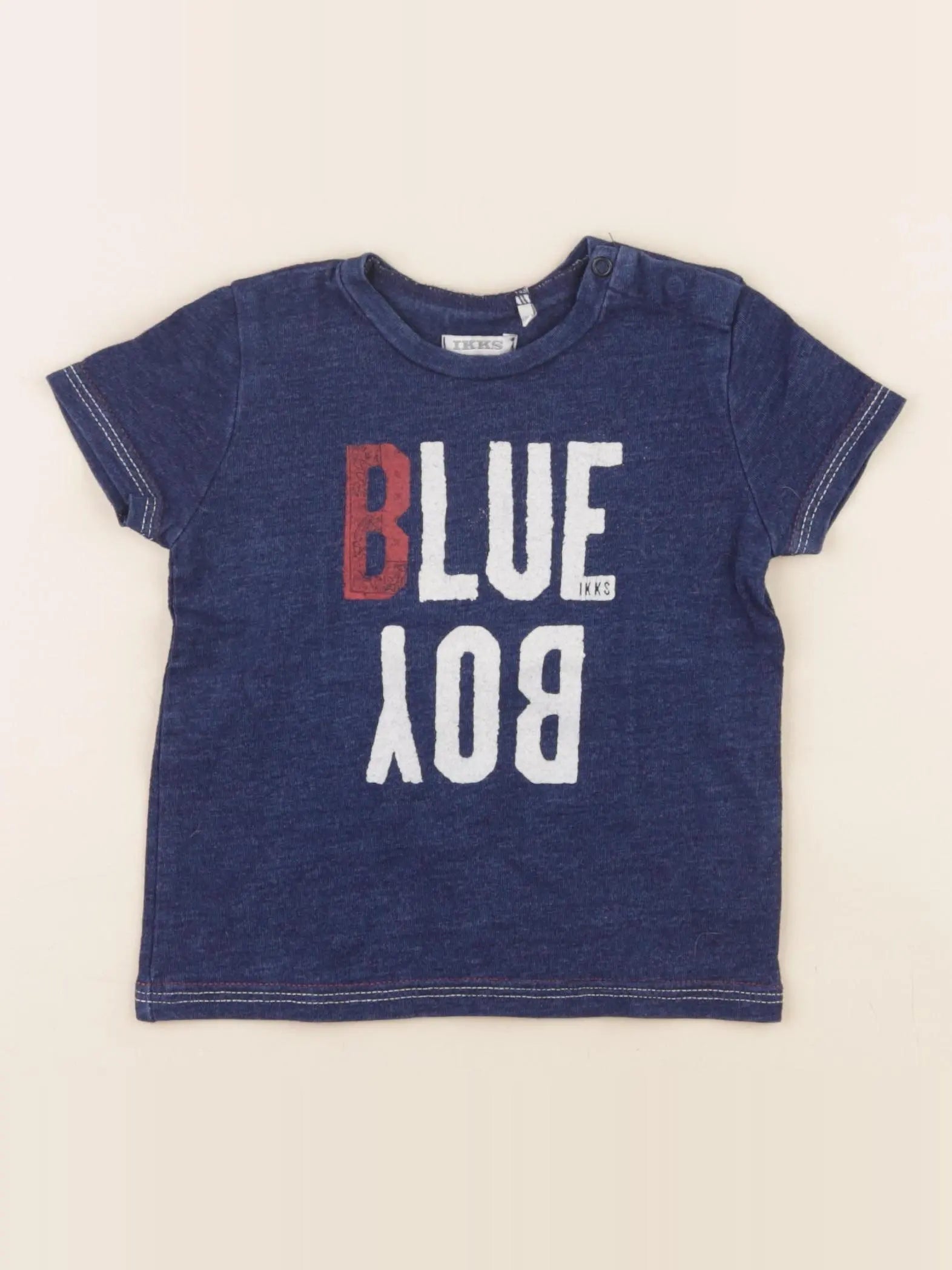 IKKS - tee-shirt bleu - 12 mois