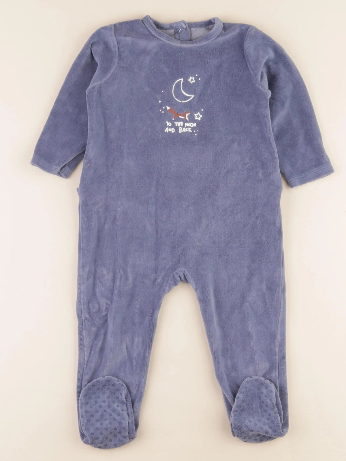 Vertbaudet - pyjama velours bleu - 2 ans