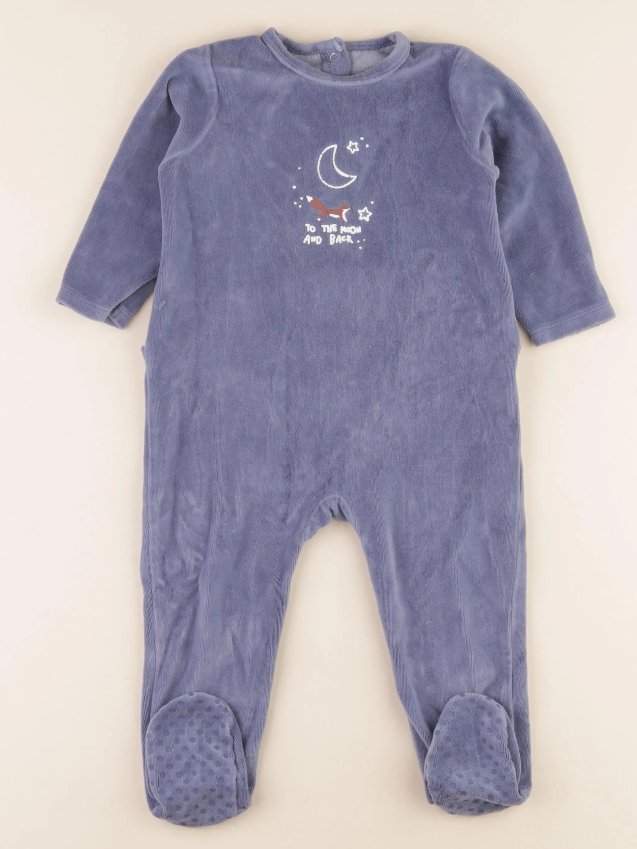Vertbaudet - pyjama velours bleu - 2 ans