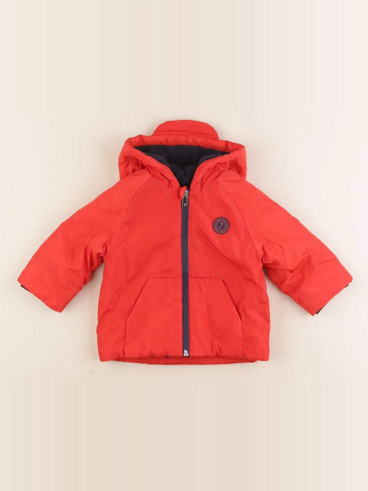 Jacadi - veste doublé rouge - 12 mois