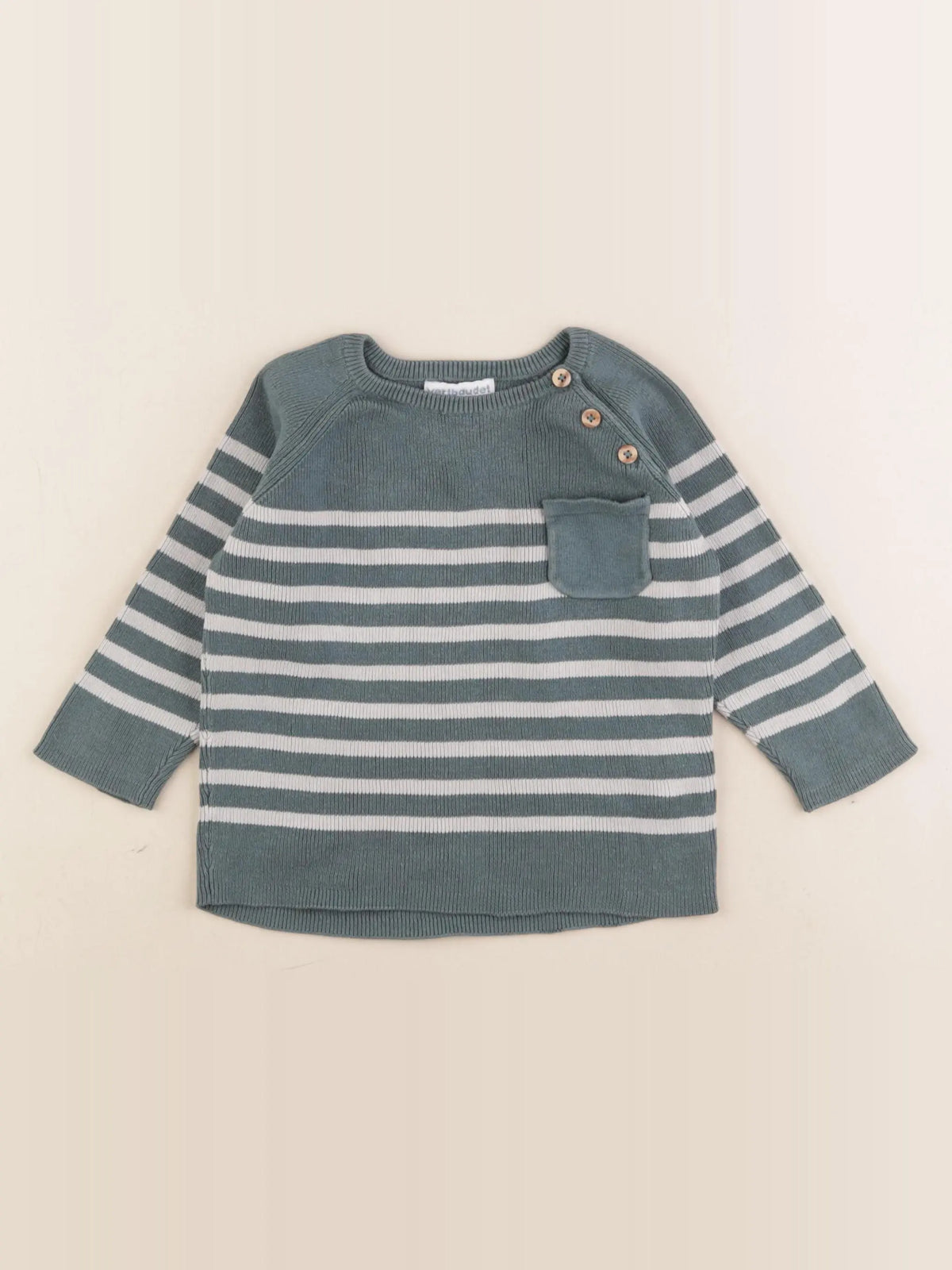 Vertbaudet - pull vert - 12 mois