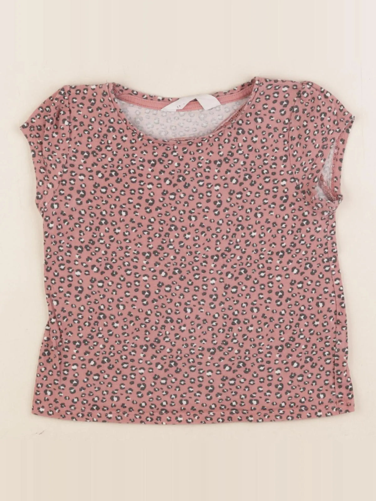 H&M - tee-shirt rose - 3/4 ans