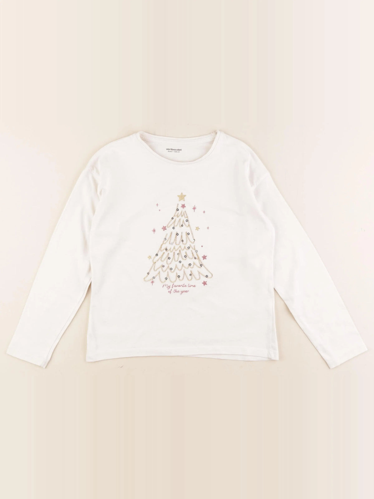 Vertbaudet - tee-shirt blanc - 8 ans