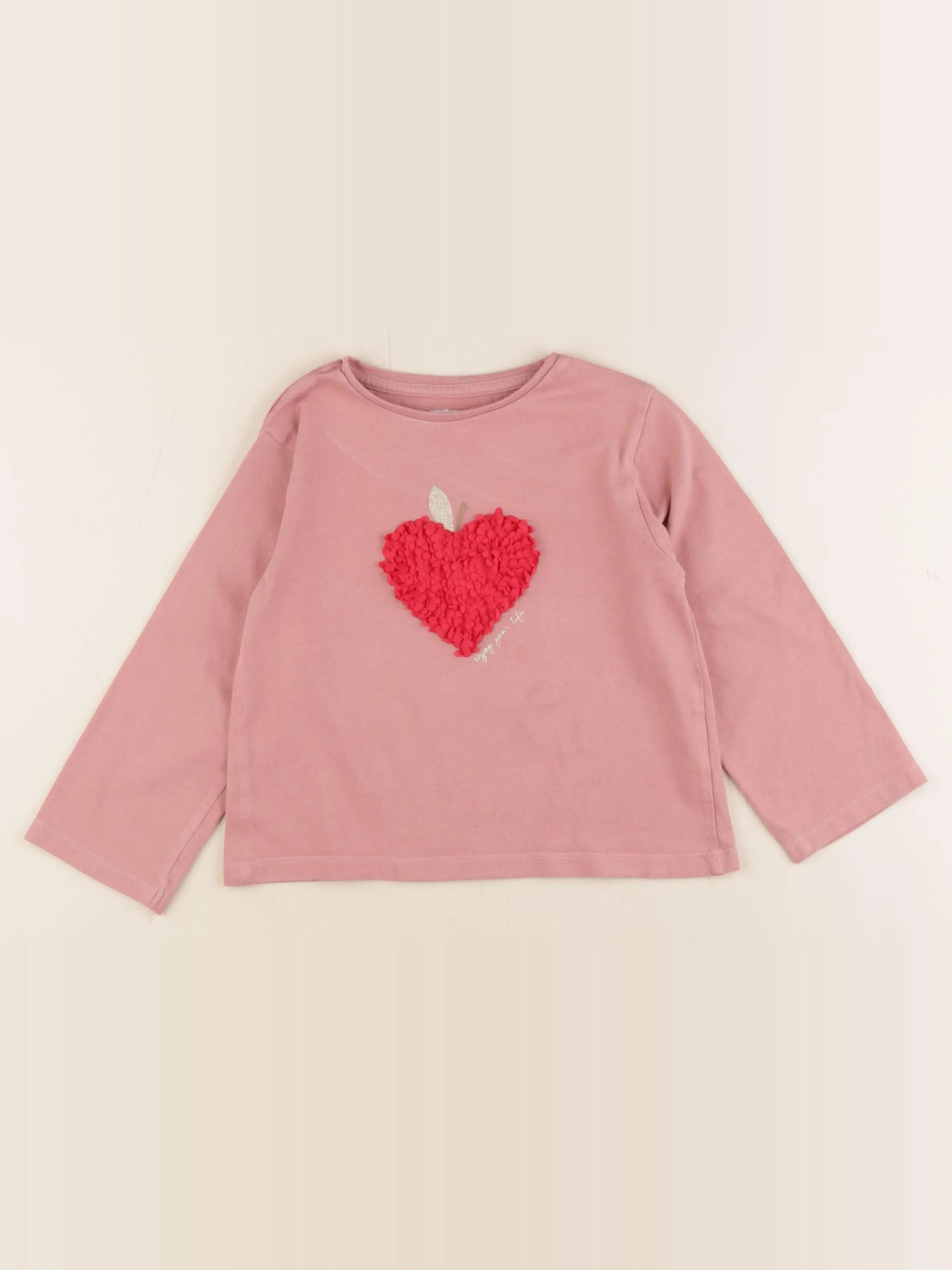 Vertbaudet - tee-shirt rose - 6 ans