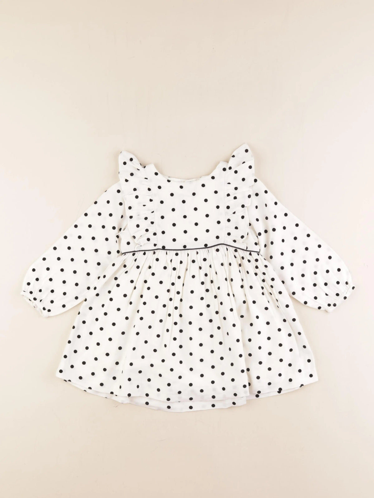 Jacadi - robe blanc, noir - 24 mois