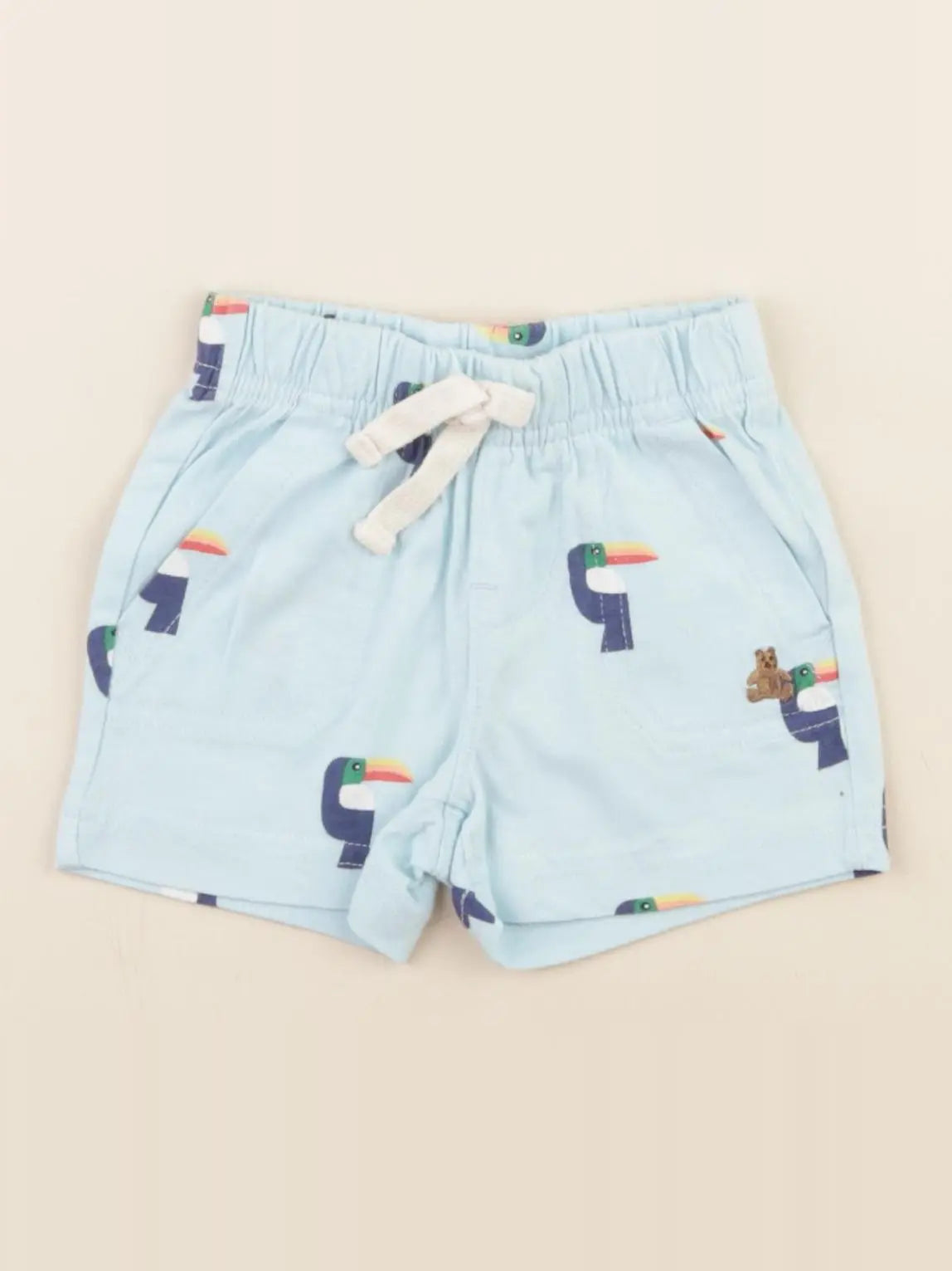 GAP - short bleu - 0/3 mois