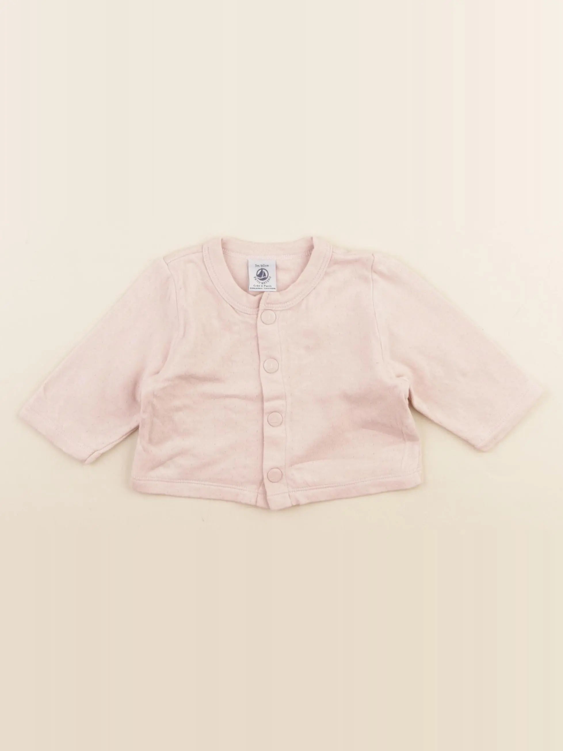 Petit Bateau - tee-shirt rose - 3 mois
