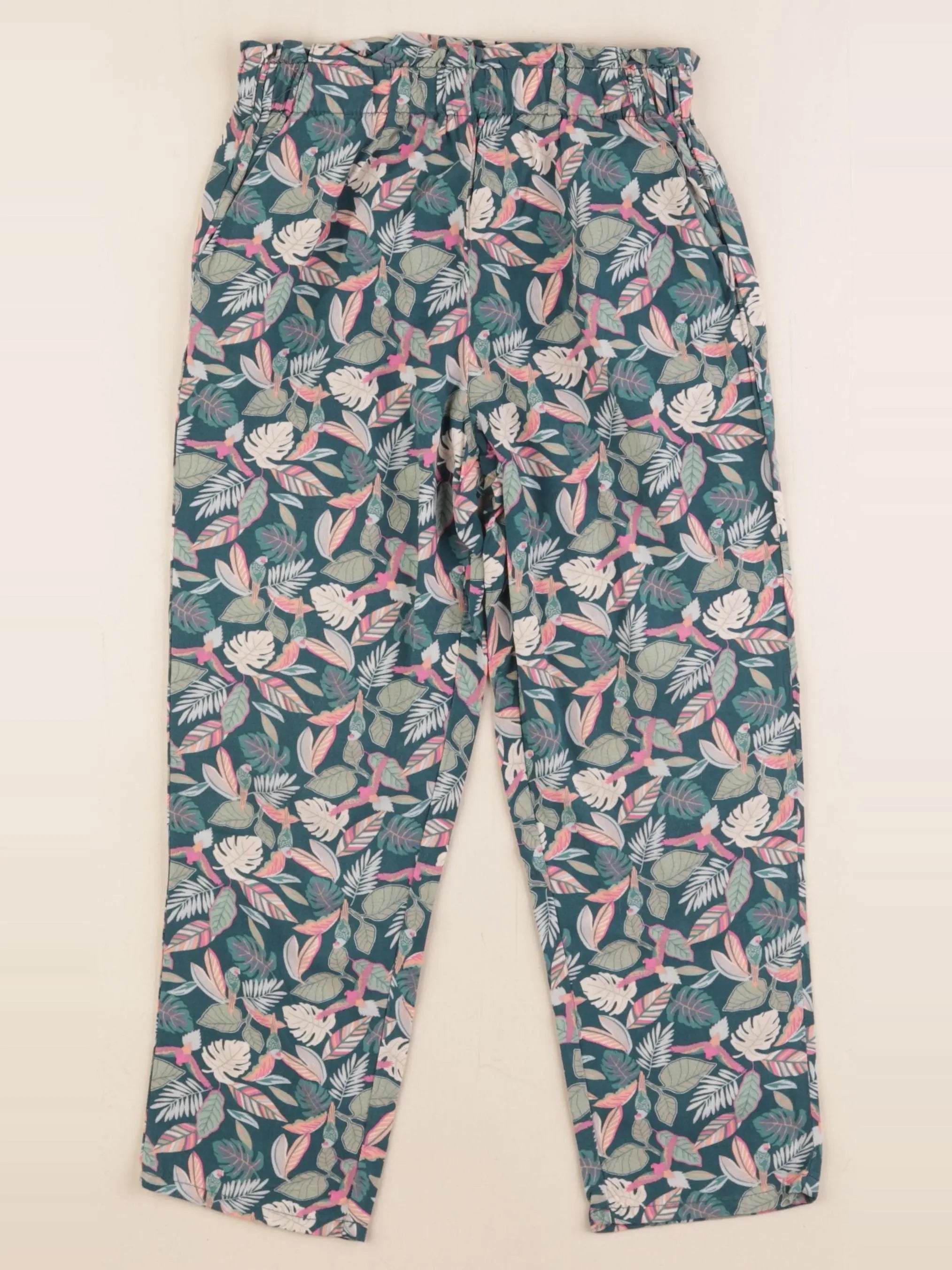 Vertbaudet - pantalon vert - 7 ans